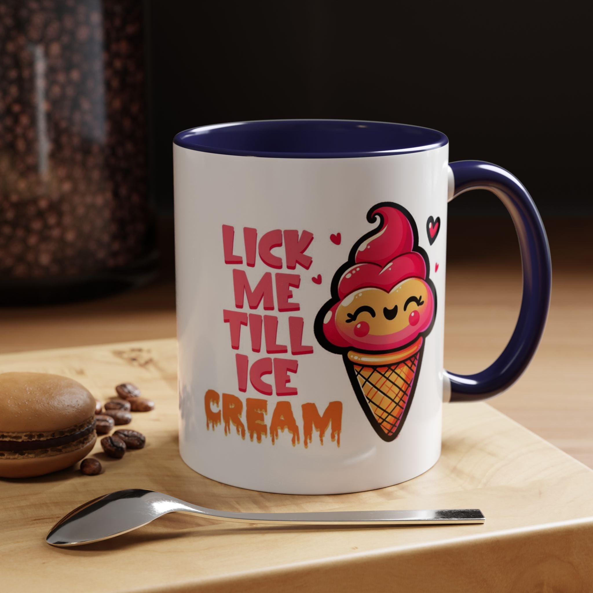 Lick Me Till Ice Cream Mug Lifestyle Mockup | Nutty Designs