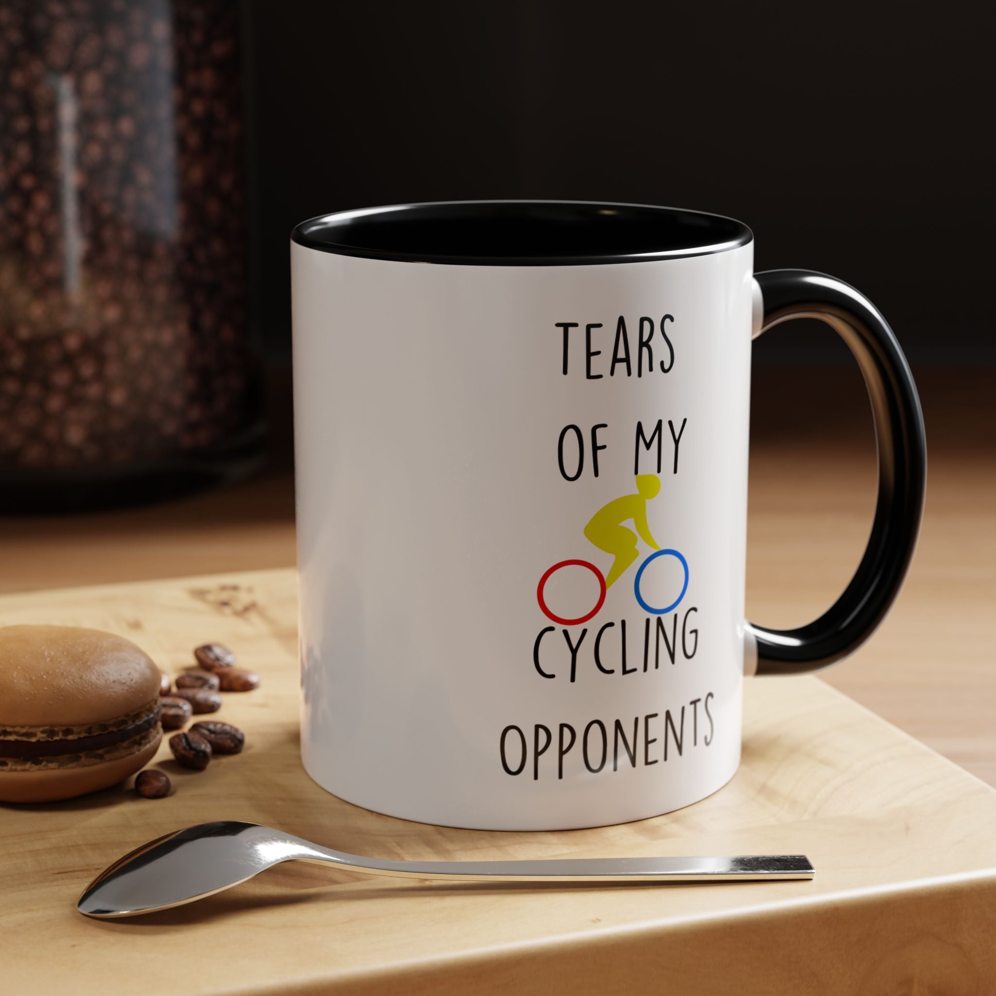Funny Coffee Mug, Personalized Mug, Tears Of My Cycling Opponents, Accent Cup (11, 15oz), Sarcastic Mug,  Tea Coffee Cup, Gift Under 20