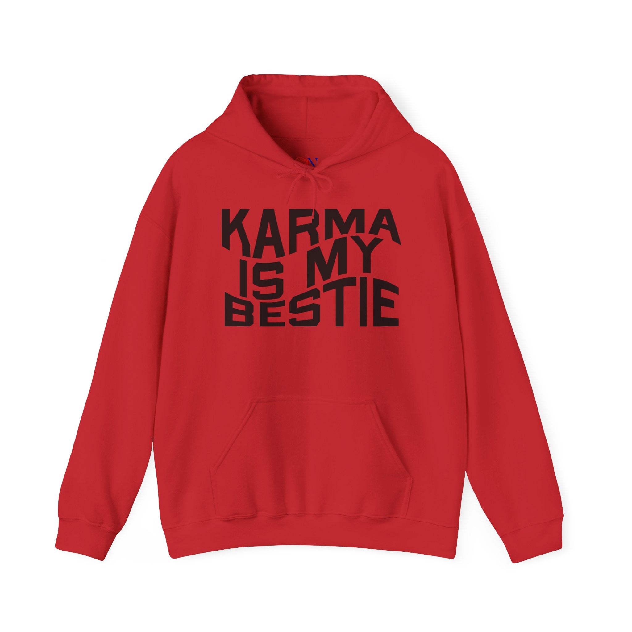 Karma Is My Bestie Hoodie – Funny Slogan Pullover for Women & Men