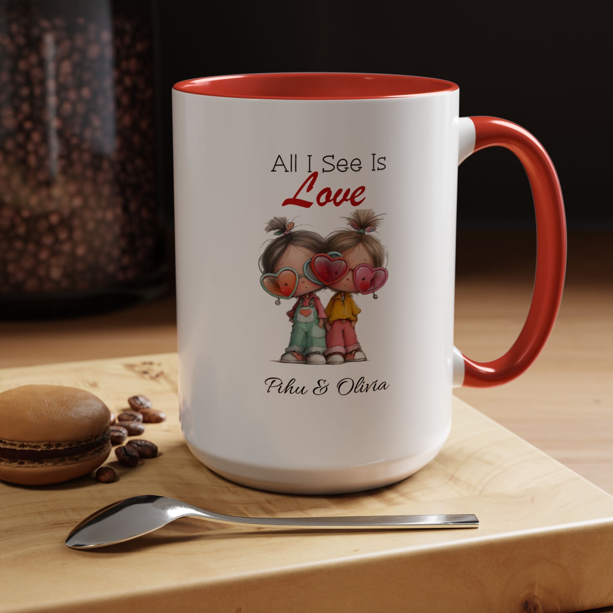 Personalized Couple Mug - All I See Is Love