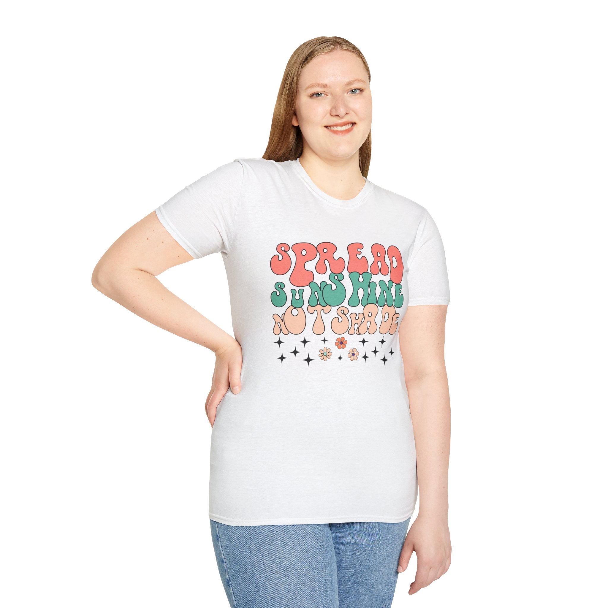 Retro Sunshine Not Shade T-Shirt, Positive Vibes Tee, Inspirational Shirt, Happy Vibes Top, Motivational tshirt, Sunny Days Apparel