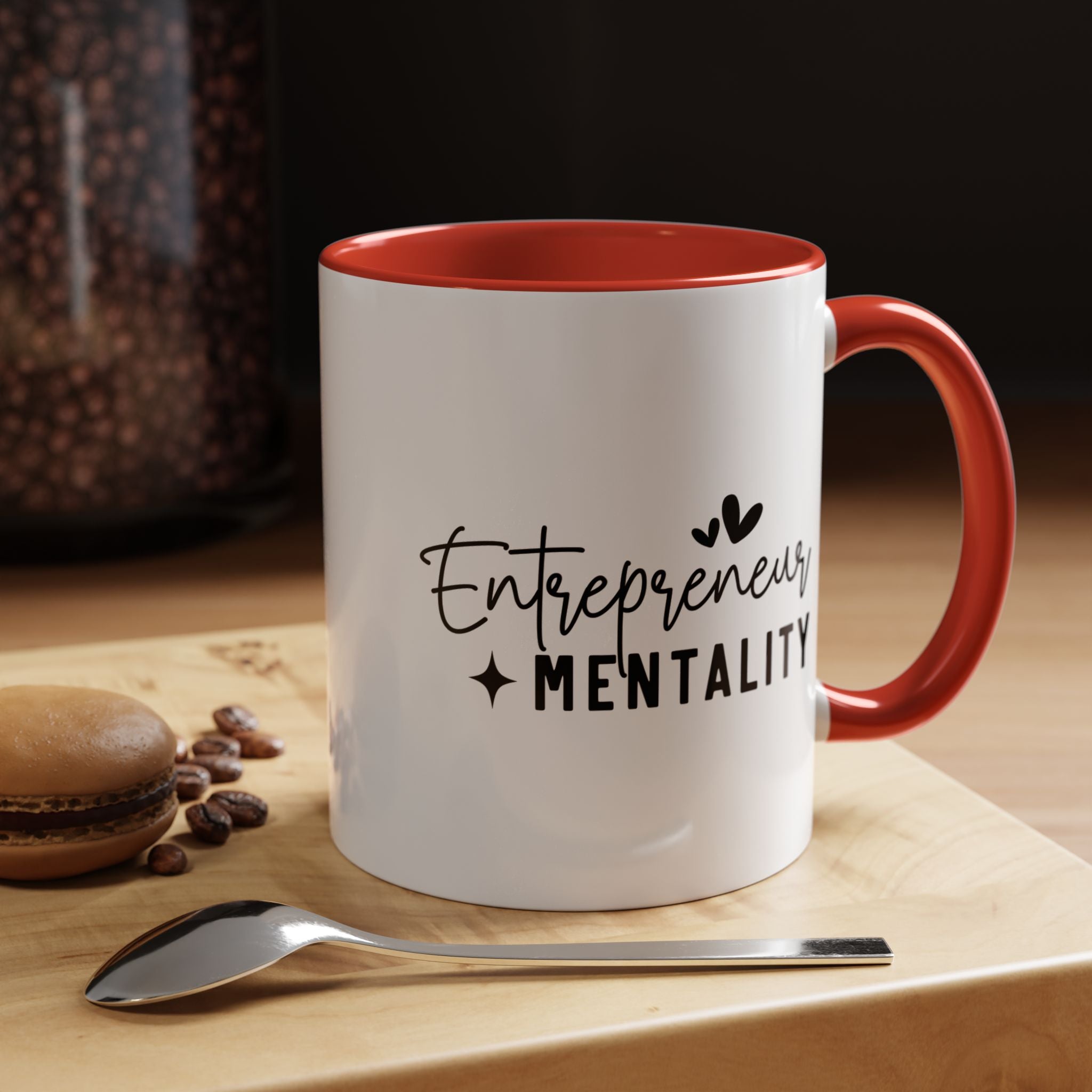 Personalized Mug, Entrepreneur Mentality Accent Cup (11, 15oz), Gift Under 20, White Elephant gift