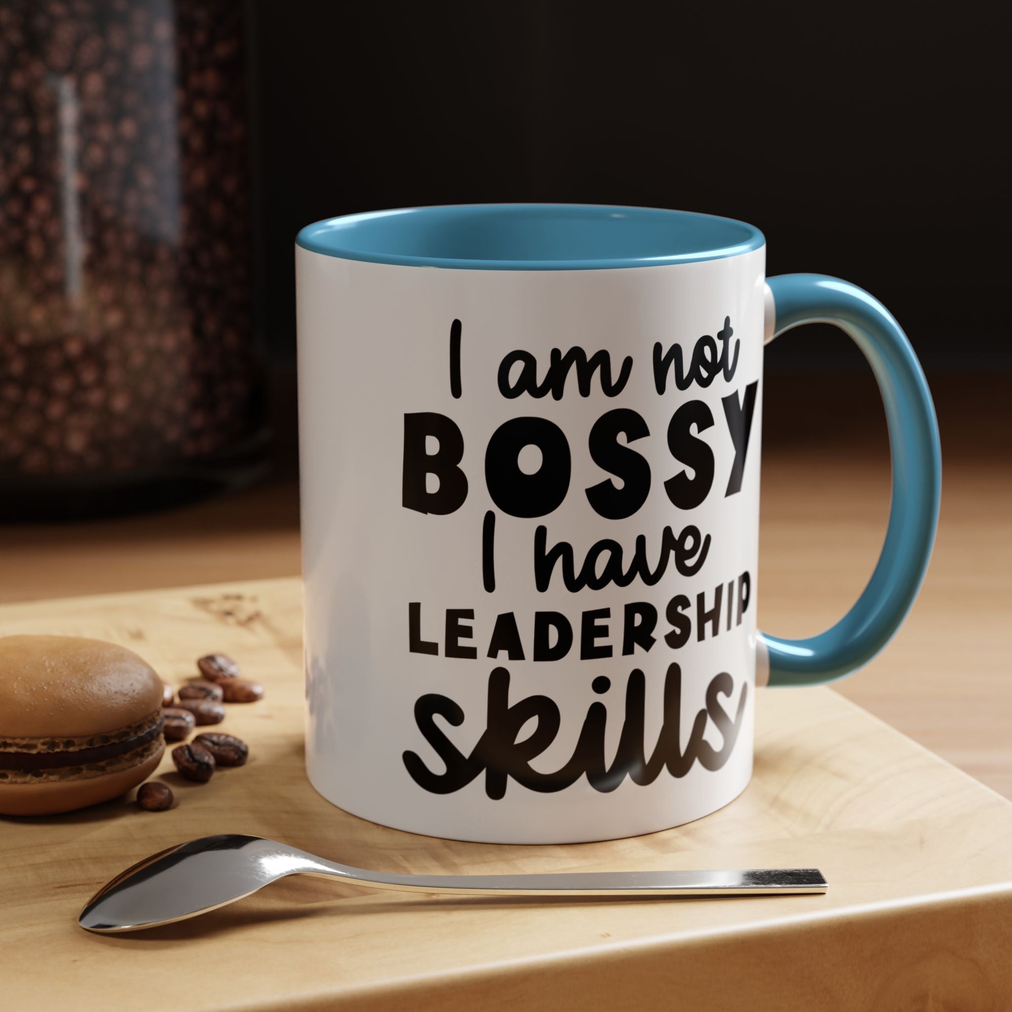 Funny Coffee Mug, Personalized Mug, I am Not Bossy I Have Leadership Skills Accent Cup (11, 15oz), Gift Under 20, White Elephant Gift