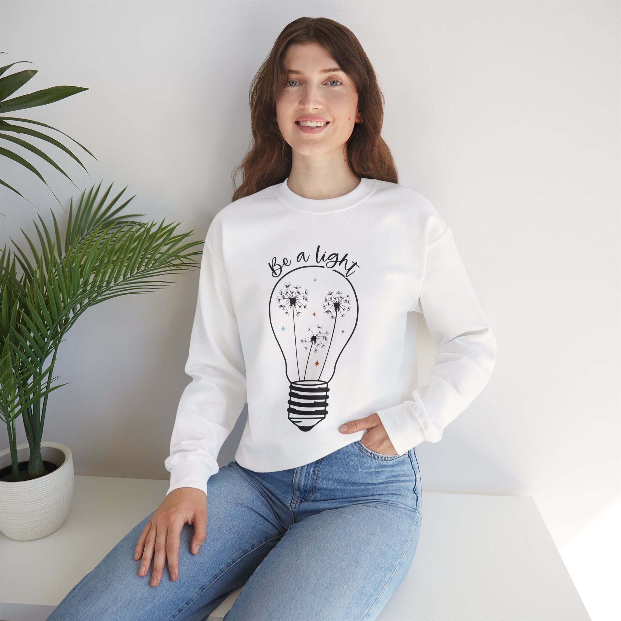 Lightweight Crewneck Sweatshirt - Be a Light Sweatshirt Design