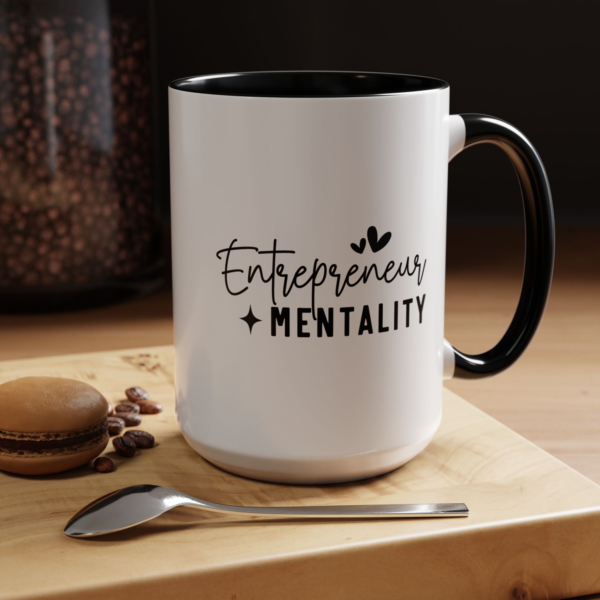 Personalized Mug, Entrepreneur Mentality Accent Cup (11, 15oz), Gift Under 20, White Elephant gift