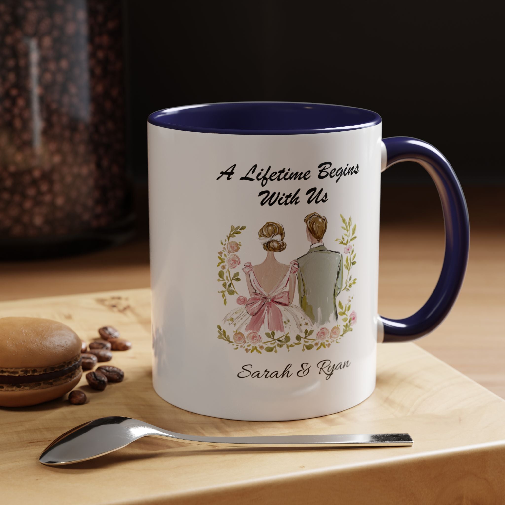 Personalized Indian Couple Mug - A Lifetime Begins With Us