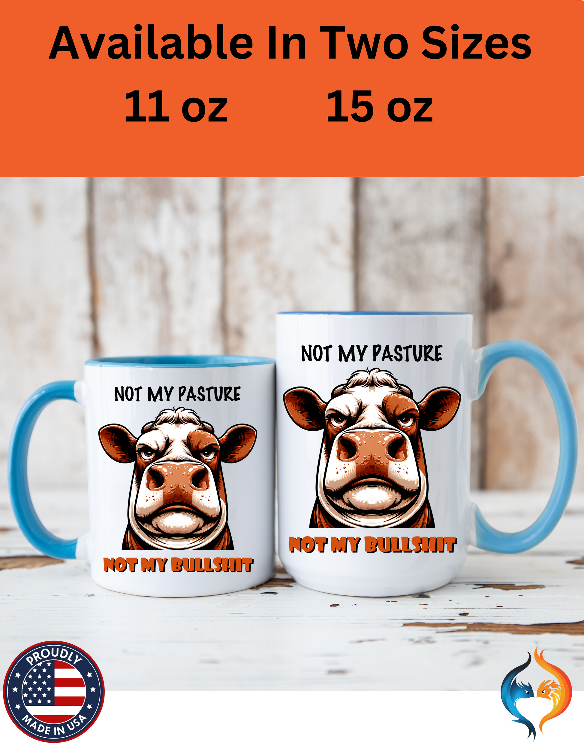 Not My Pasture Not My Bullshit Mug Product Photo | Nutty Designs