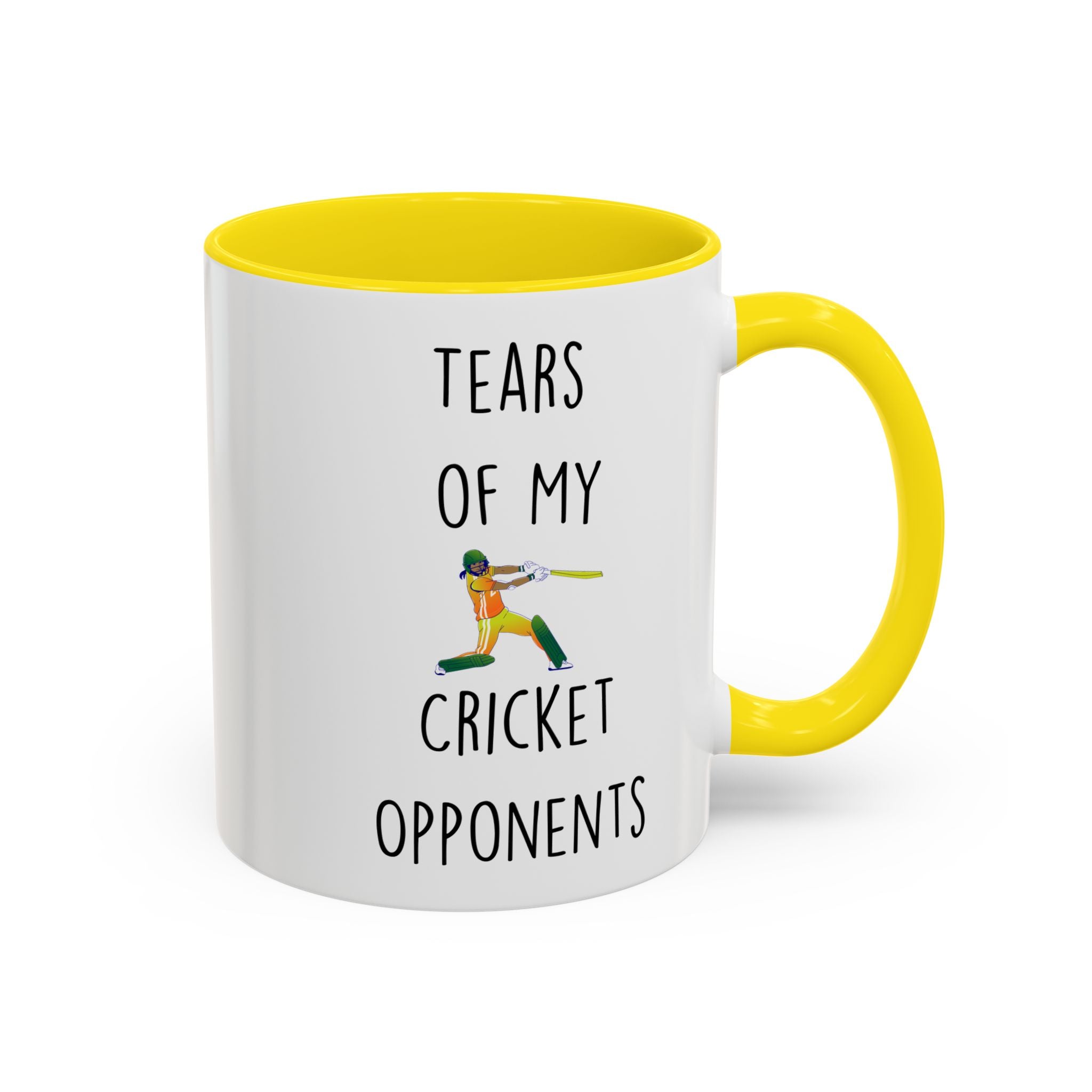 Funny Coffee Mug, Personalized Mug, Tears Of My Cricket Opponents, Accent Cup (11, 15oz), Sarcastic Mug,  Tea Coffee Cup, Gift Under 20