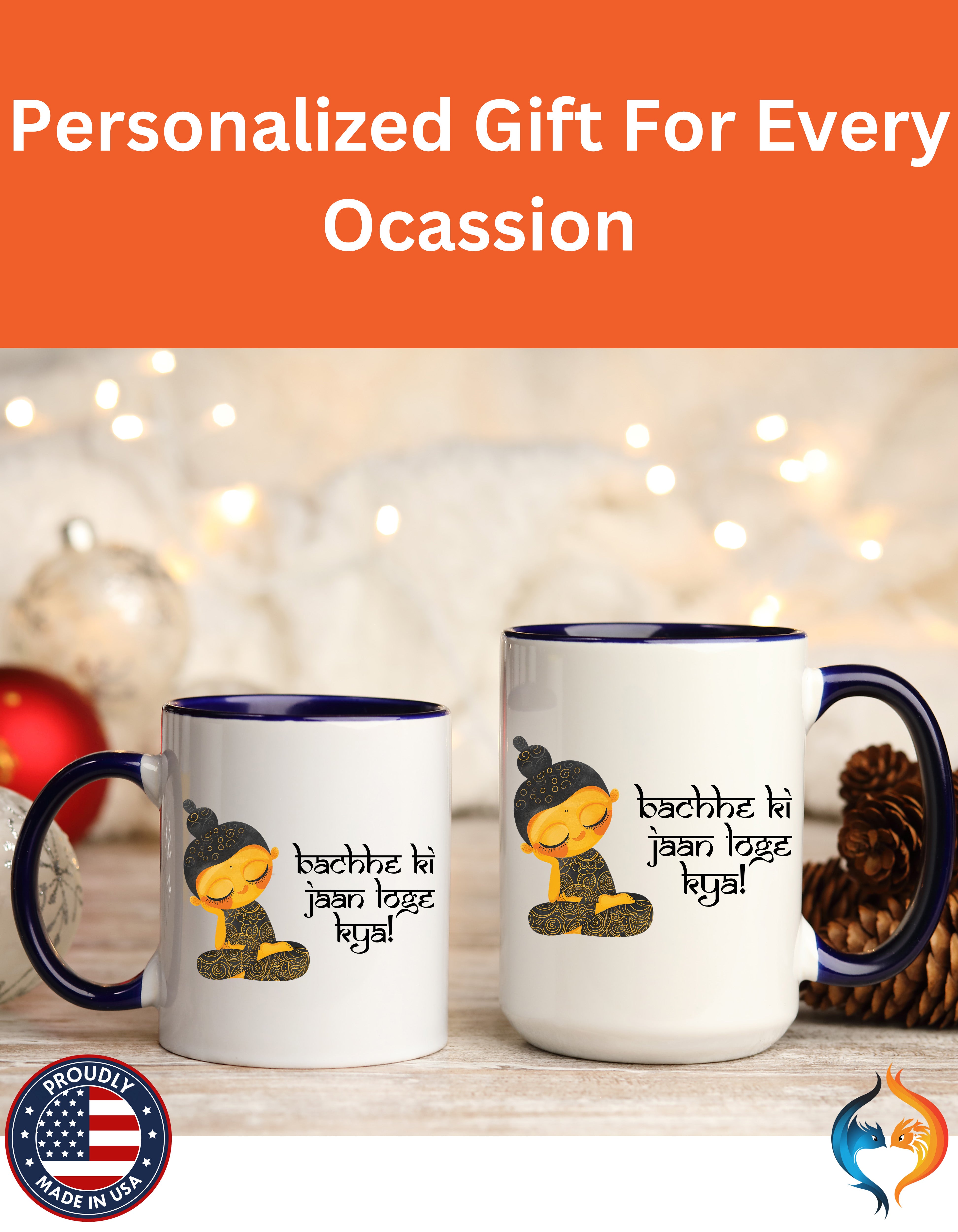 Roots 'Bachhe Ki Jaan Loge Kya' Cup Mug Lifestyle Mockup | Nutty Designs