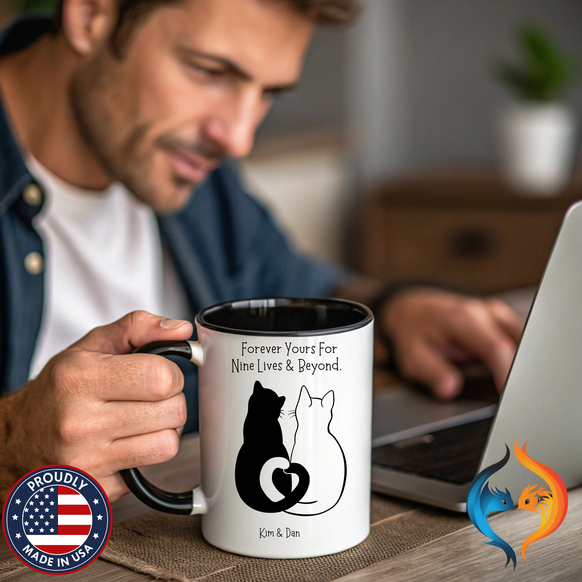 Forever Yours For Nine Lives And Beyond Romantic Mug Product Photo | Nutty Designs