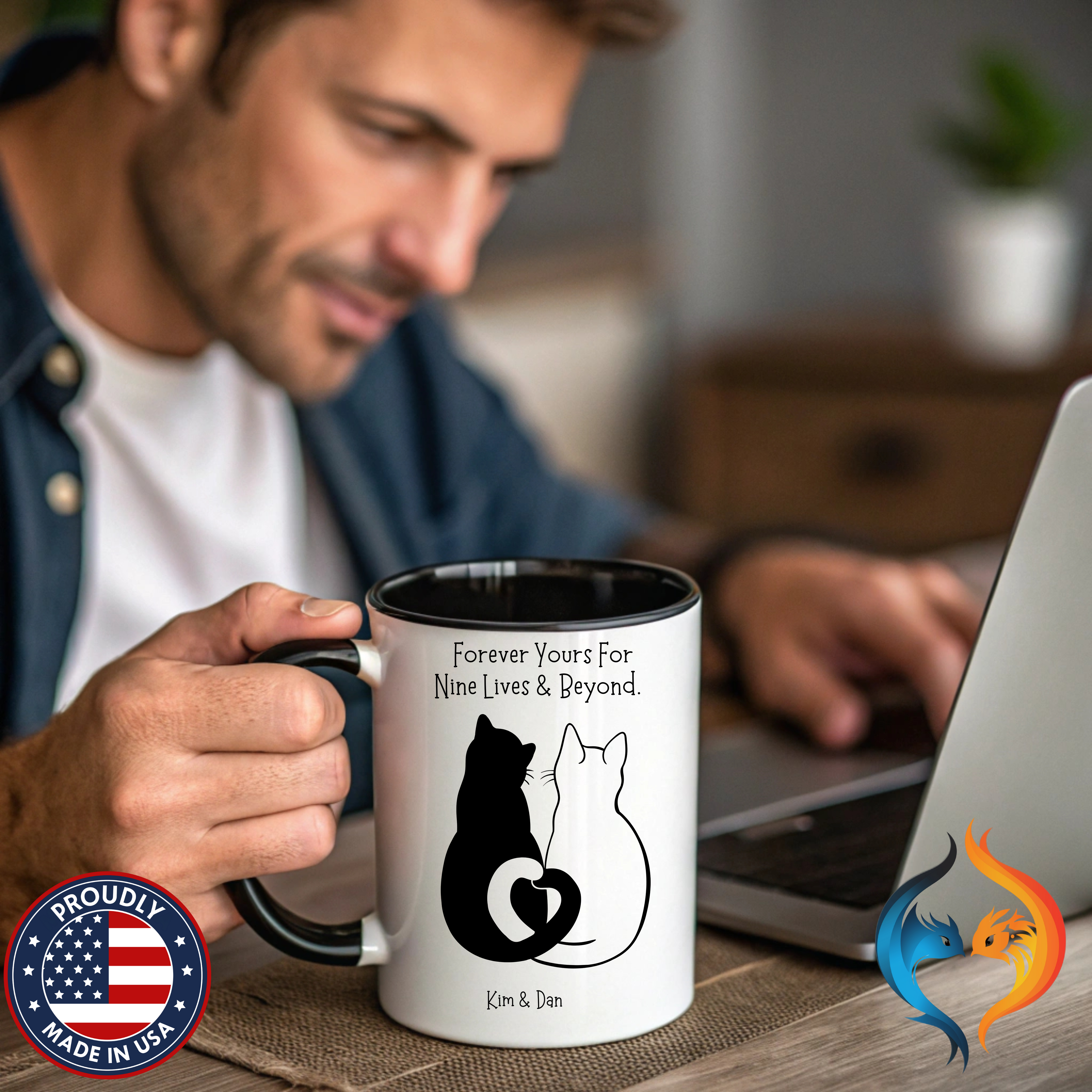 Forever Yours For Nine Lives And Beyond Romantic Mug Product Photo | Nutty Designs