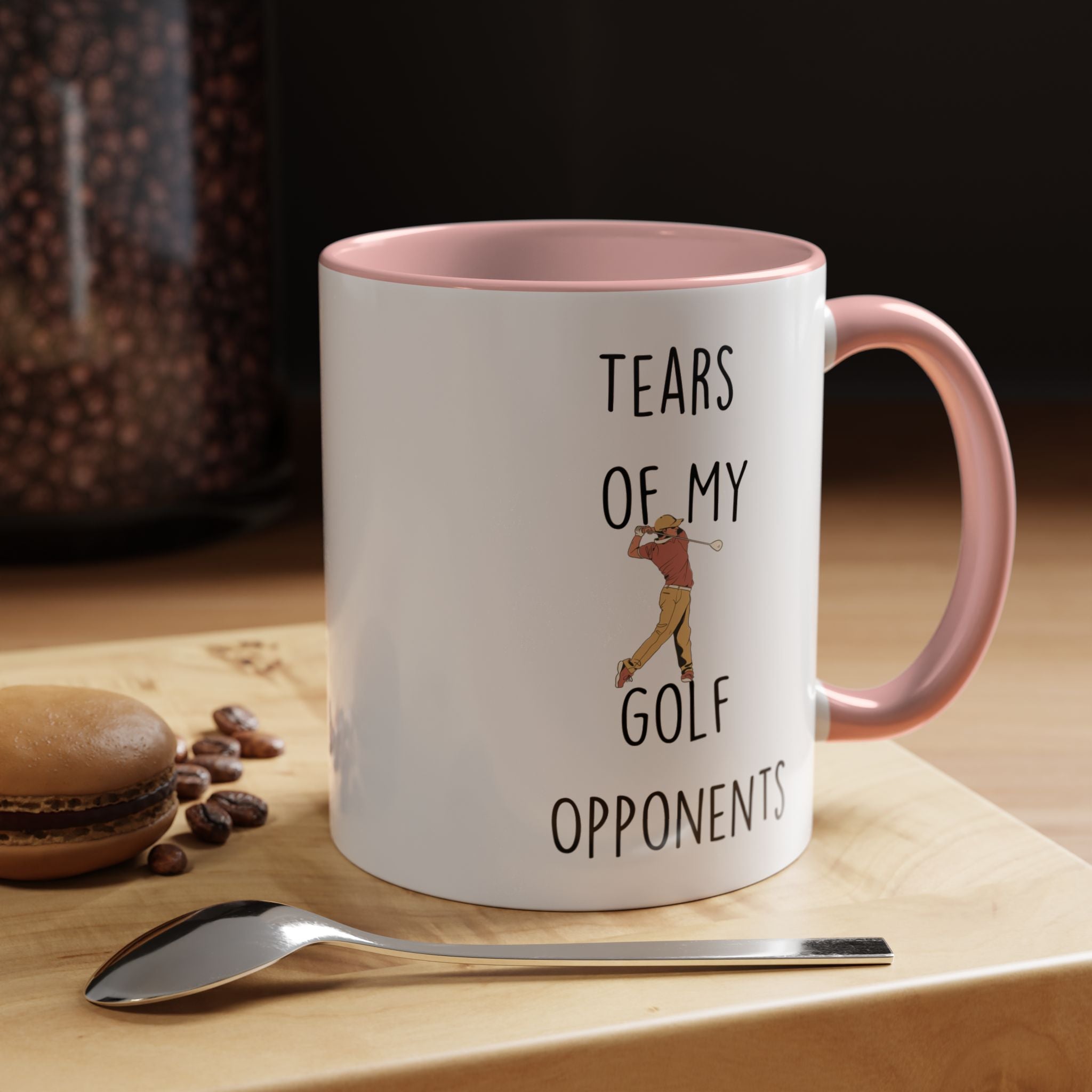 Funny Coffee Mug, Personalized Mug, Tears Of My Golf Opponents, Accent Cup (11, 15oz), Sarcastic Mug,  Tea Coffee Cup, Gift Under 20