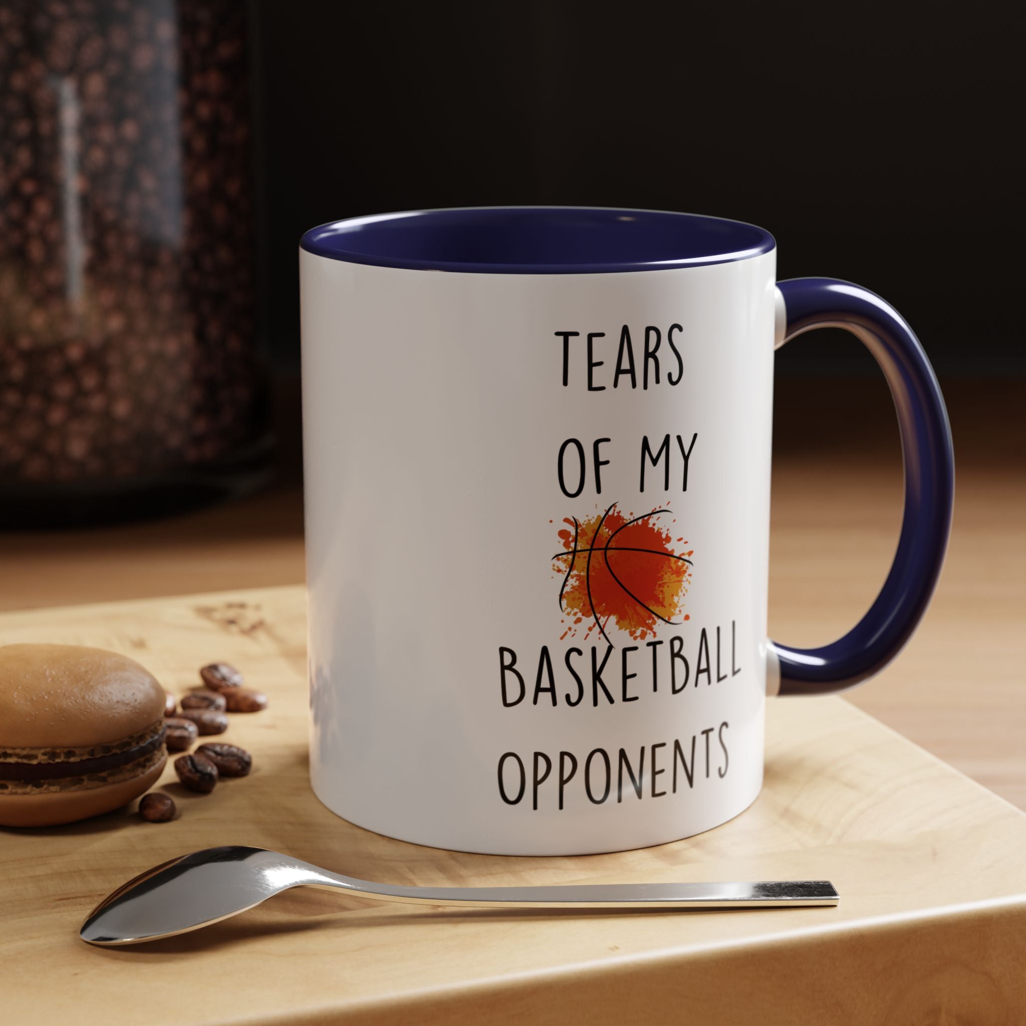 Funny Coffee Mug, Personalized Mug, Tears Of My Basketball Opponents, Accent Cup (11, 15oz), Sarcastic Mug,  Tea Coffee Cup, Gift Under 20