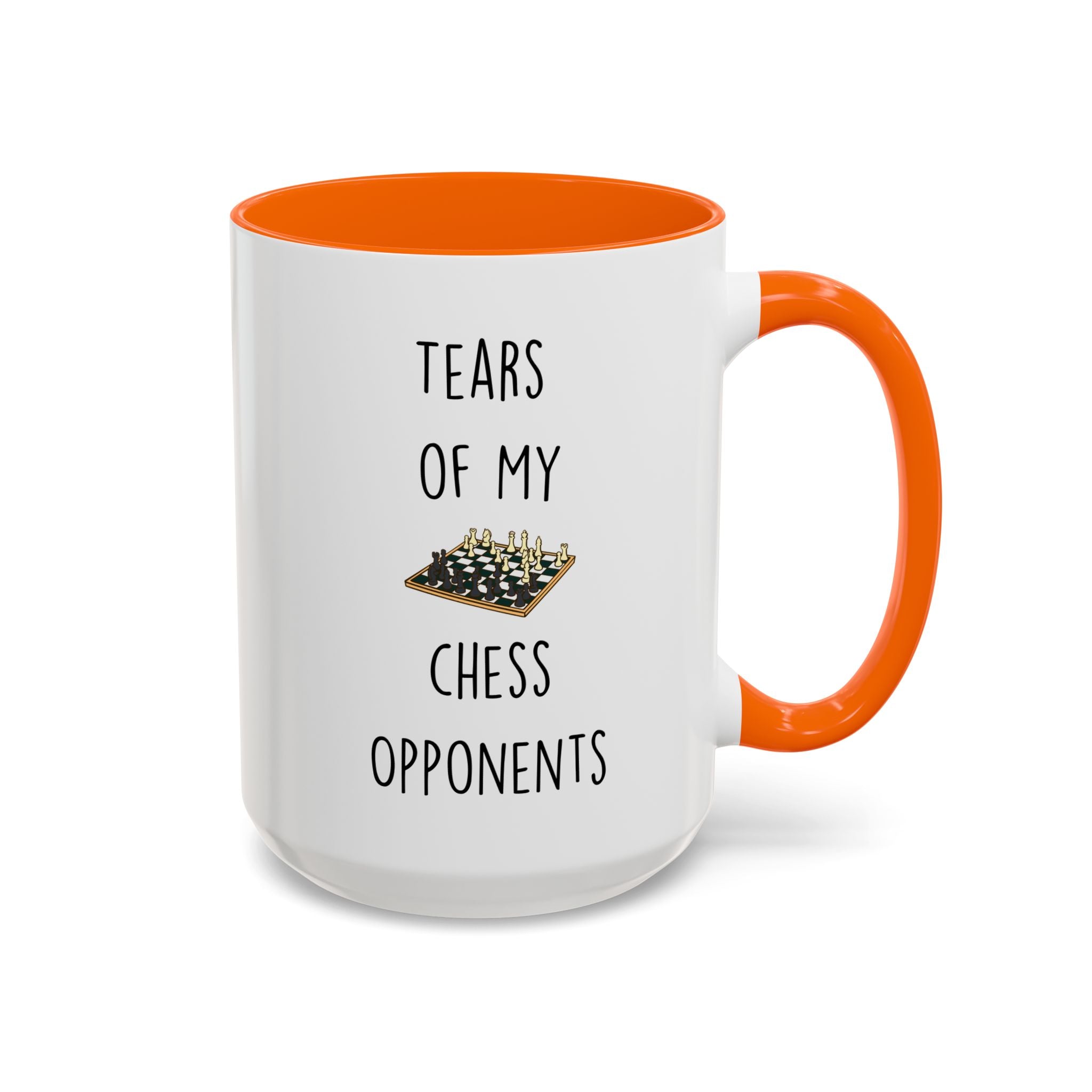 Funny Coffee Mug, Personalized Mug, Tears Of My Chess Opponents, Accent Cup (11, 15oz), Sarcastic Mug,  Tea Coffee Cup, Gift Under 20
