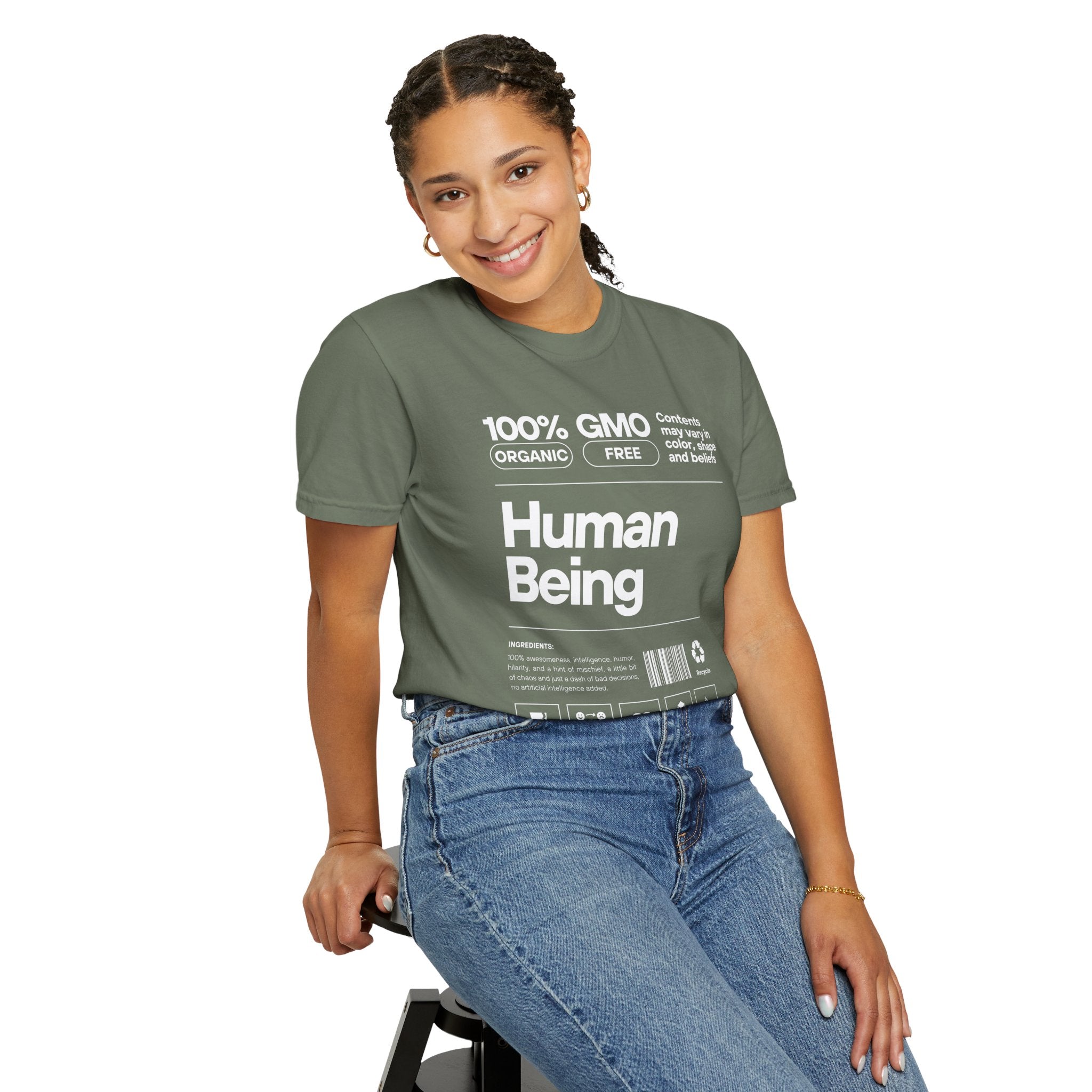 Human Being Facts Graphic T-Shirt — Funny Equality & Fun Facts Tee (Great Birthday Gift)