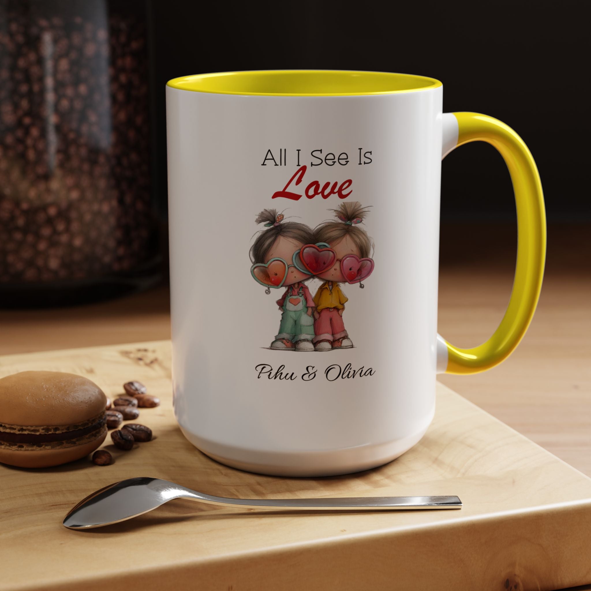 Personalized Couple Mug - All I See Is Love