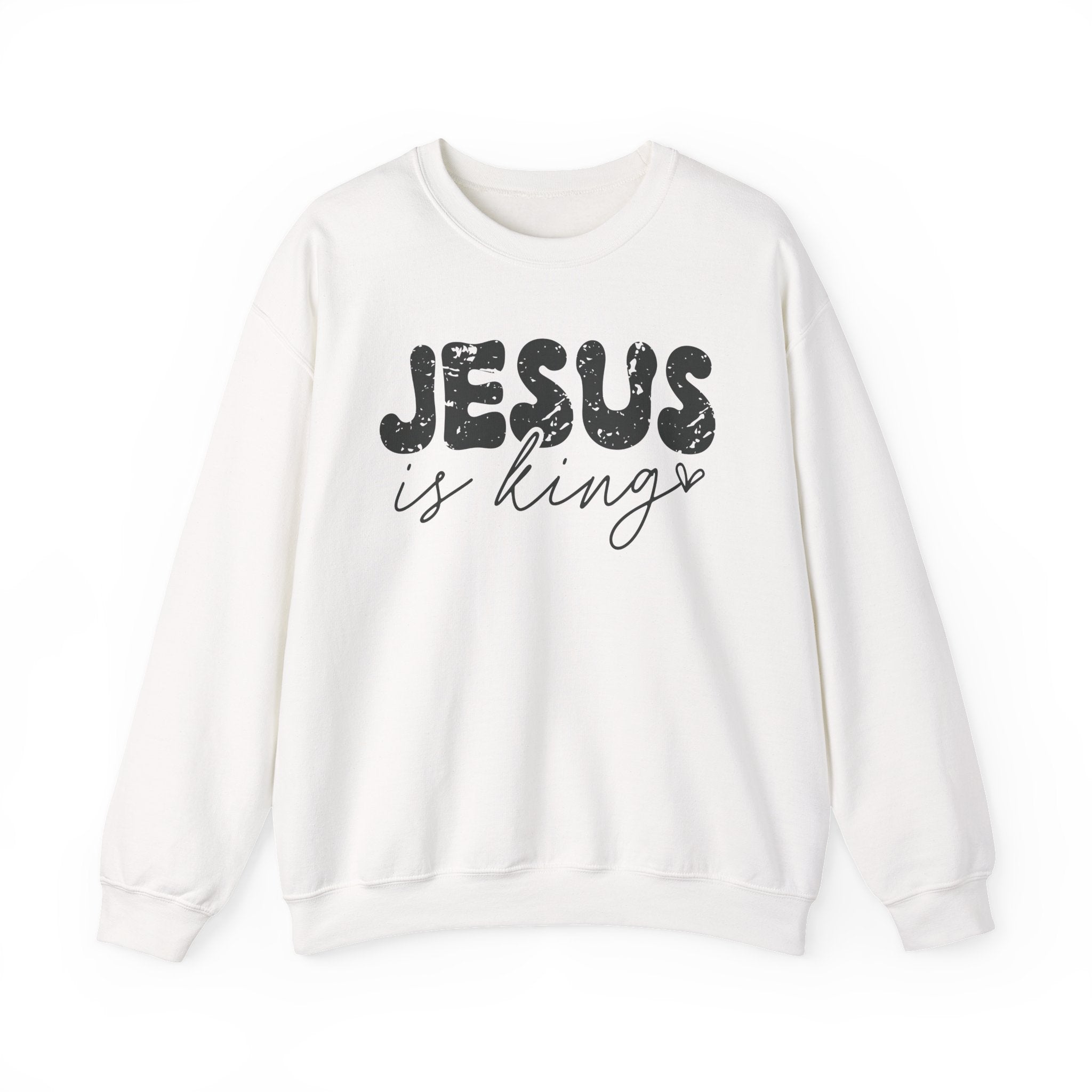 Christian Jesus Is King Crewneck Sweatshirt, Religious Christian Faith Jumper, Unisex Sweatshirts, Christian Apparel, Religious Top, King of