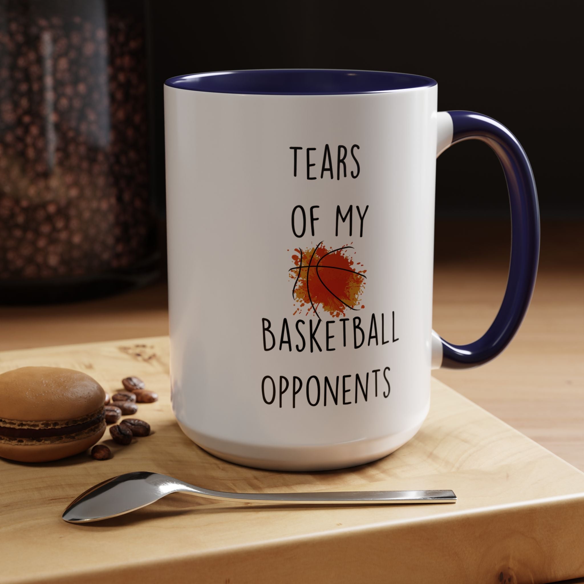 Funny Coffee Mug, Personalized Mug, Tears Of My Basketball Opponents, Accent Cup (11, 15oz), Sarcastic Mug,  Tea Coffee Cup, Gift Under 20