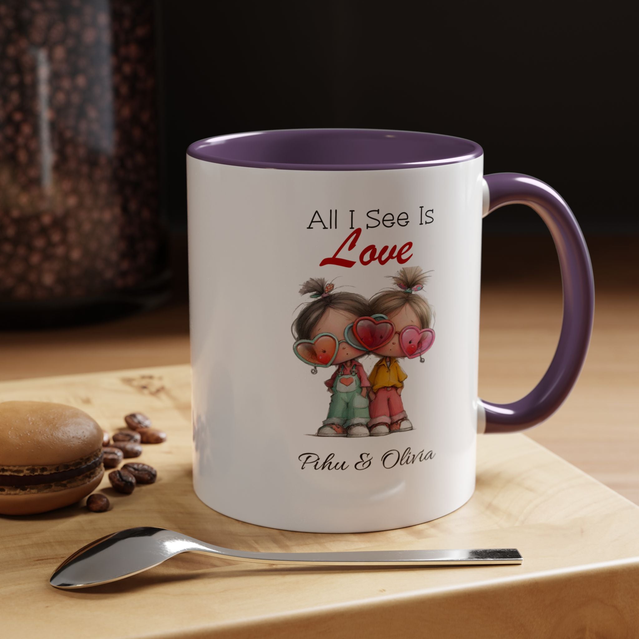 Personalized Couple Mug - All I See Is Love