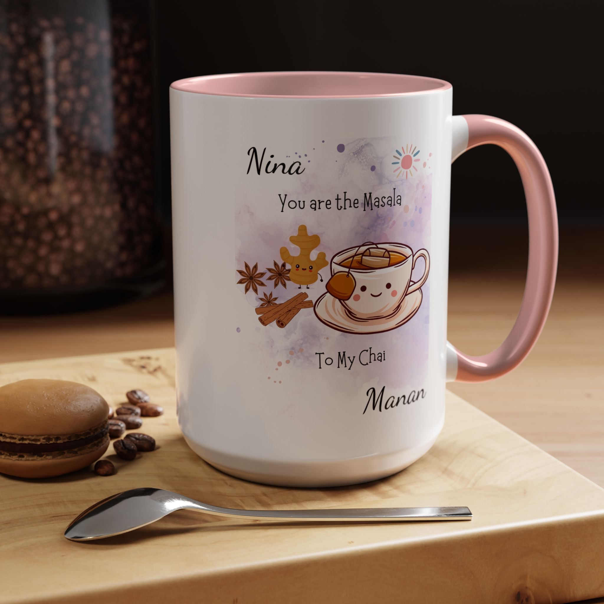 Funny Coffee Mug, Personalized Mug, You Are The Masala To My Chai Accent Cup 11/15oz, Anniversary Wedding, Valentines, Romantic Gift Him her