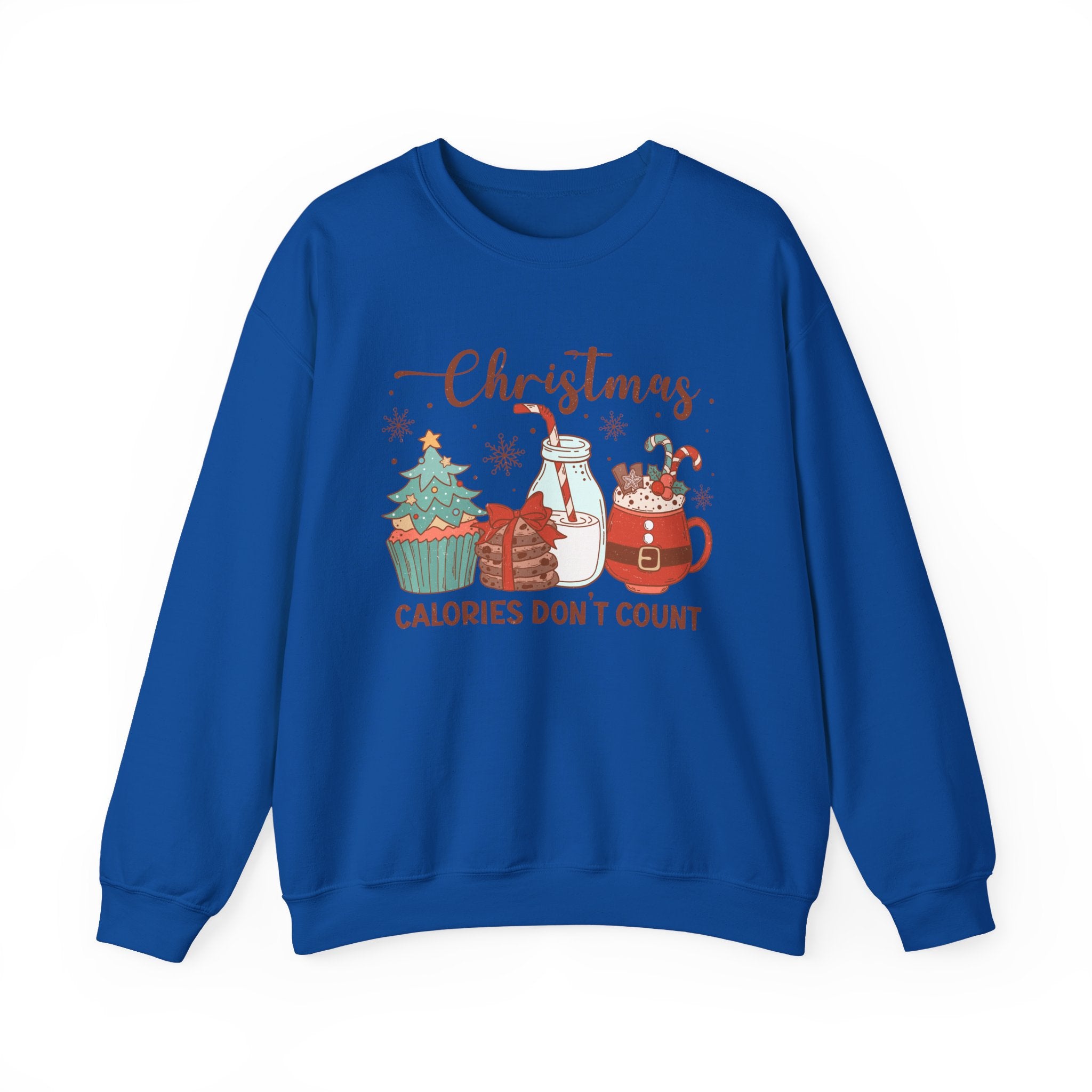 Christmas Calories Dont Count Sweatshirt, Holiday Funny Jumper, Xmas Crewneck Top, Festive Winter Apparel, Gift for Food Lovers, Novelty