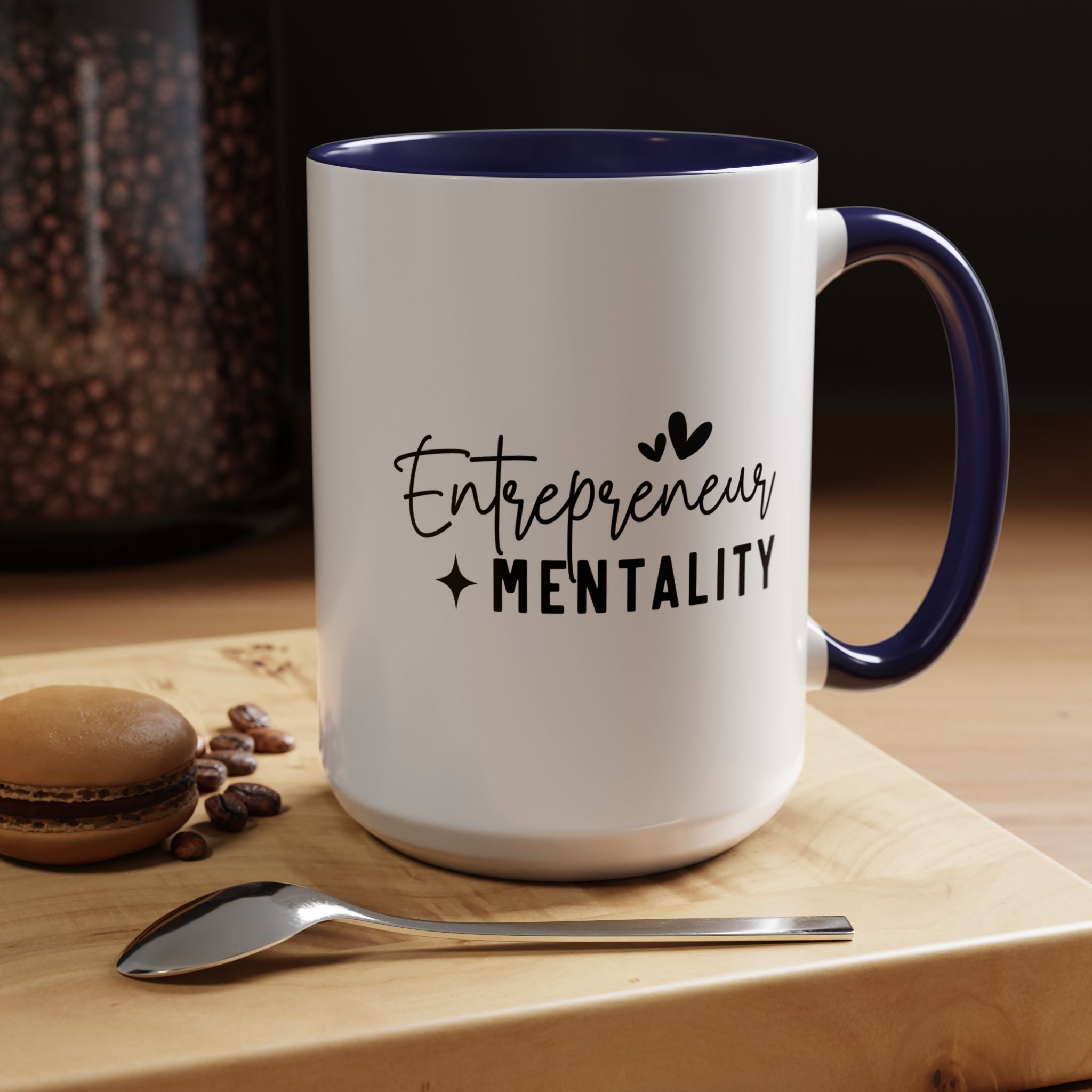 Personalized Mug, Entrepreneur Mentality Accent Cup (11, 15oz), Gift Under 20, White Elephant gift