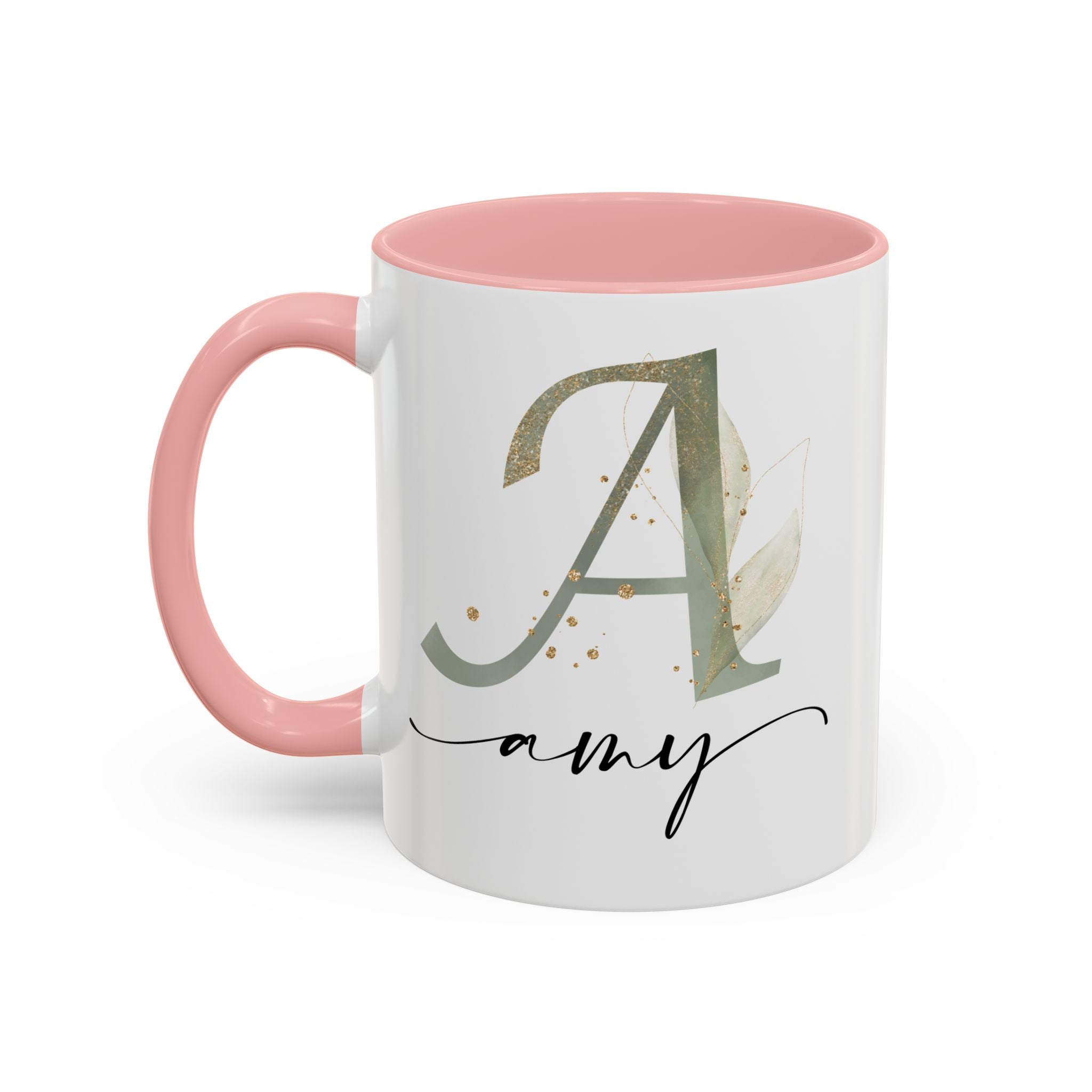 Personalized Floral Initial Coffee Mug for her, Custom Name Mug, Wedding Favor, Unique Home Décor Coffee Cup, Girlfriend Gift, Monogram Mug