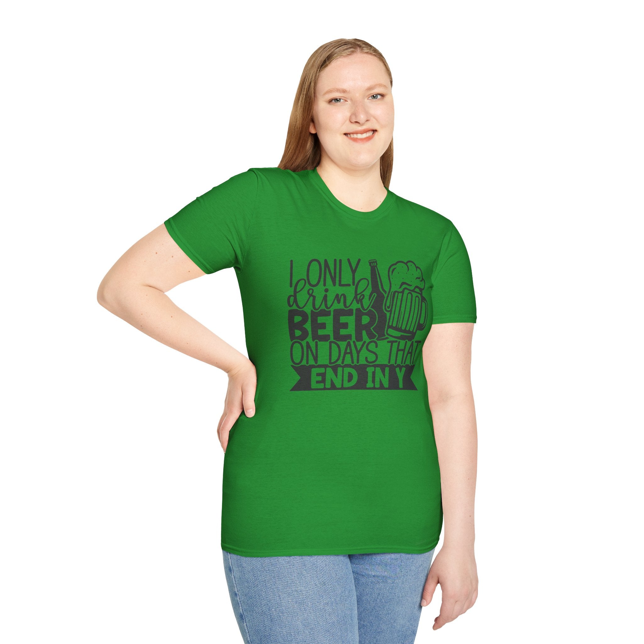 Beer Lover Unisex T-Shirt, Funny Day-Ending Beer Drinking Tee, Softstyle Beer Drinker Shirt, Beer Enthusiast Gift Top, Beer Day Tshirt