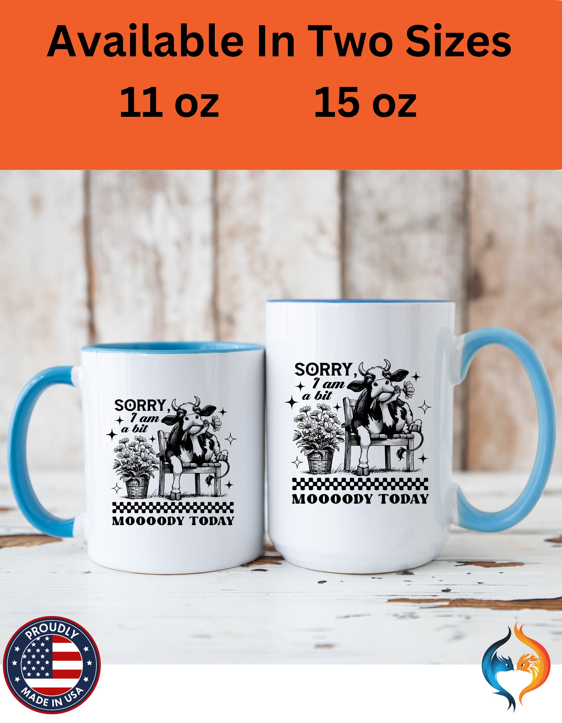Sorry I am A Bit Moody Cow Lover Cup Mug Lifestyle Mockup | Nutty Designs