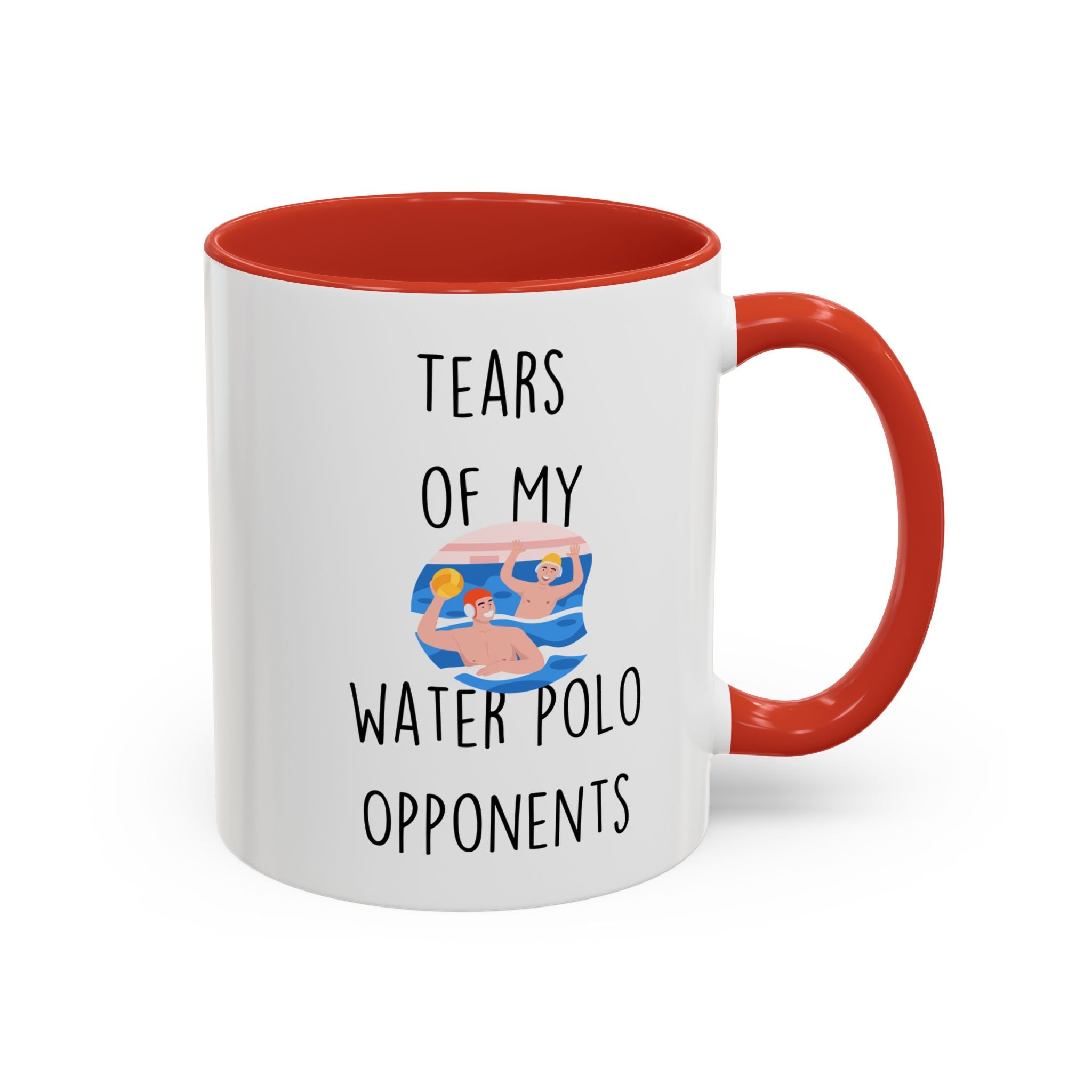 Funny Coffee Mug, Personalized Mug, Tears Of My Water Polo Opponents, Accent Cup (11, 15oz), Sarcastic Mug,  Tea Coffee Cup, gift under 20