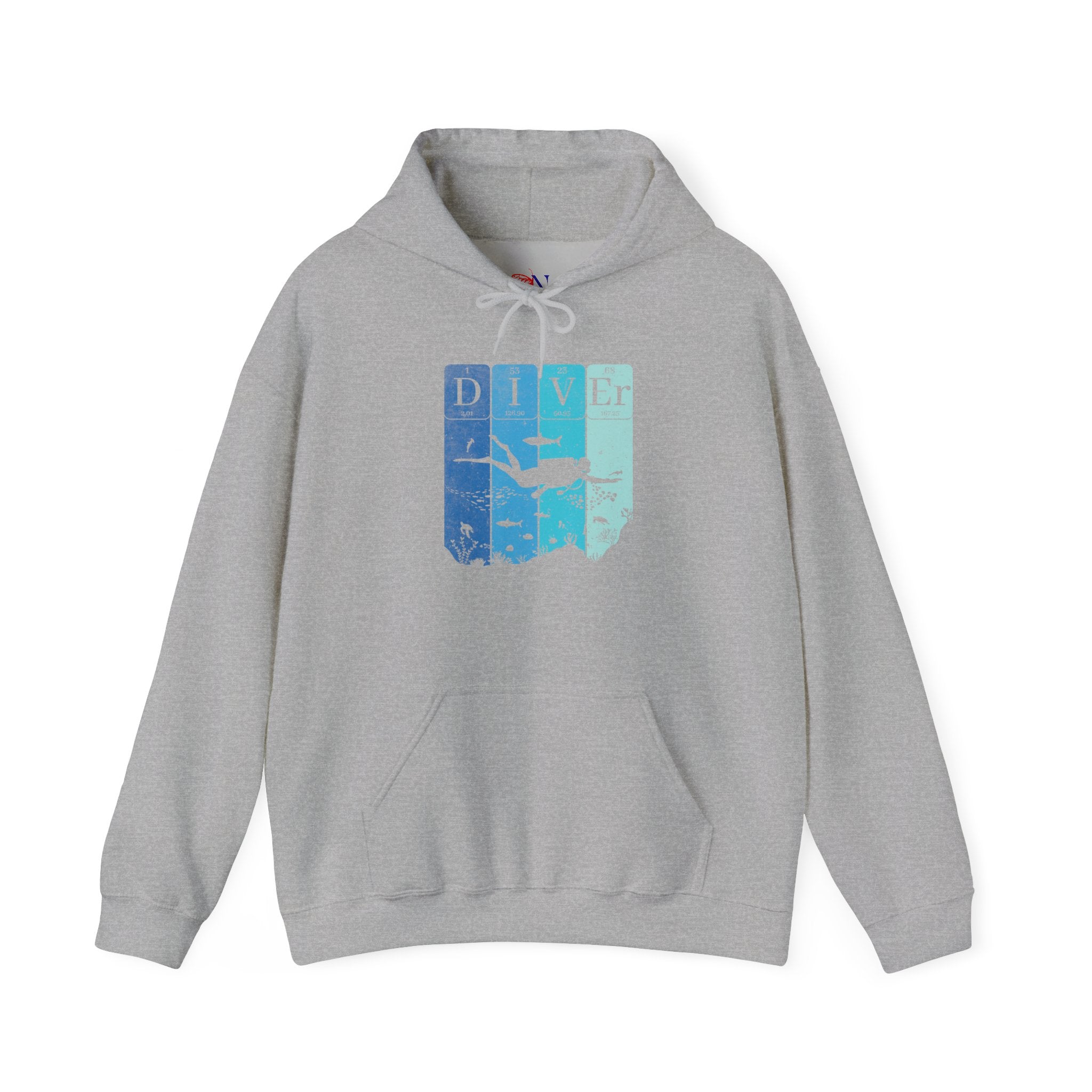 Diver Graphic Hoodie — Vintage Ocean Scuba Hooded Sweatshirt