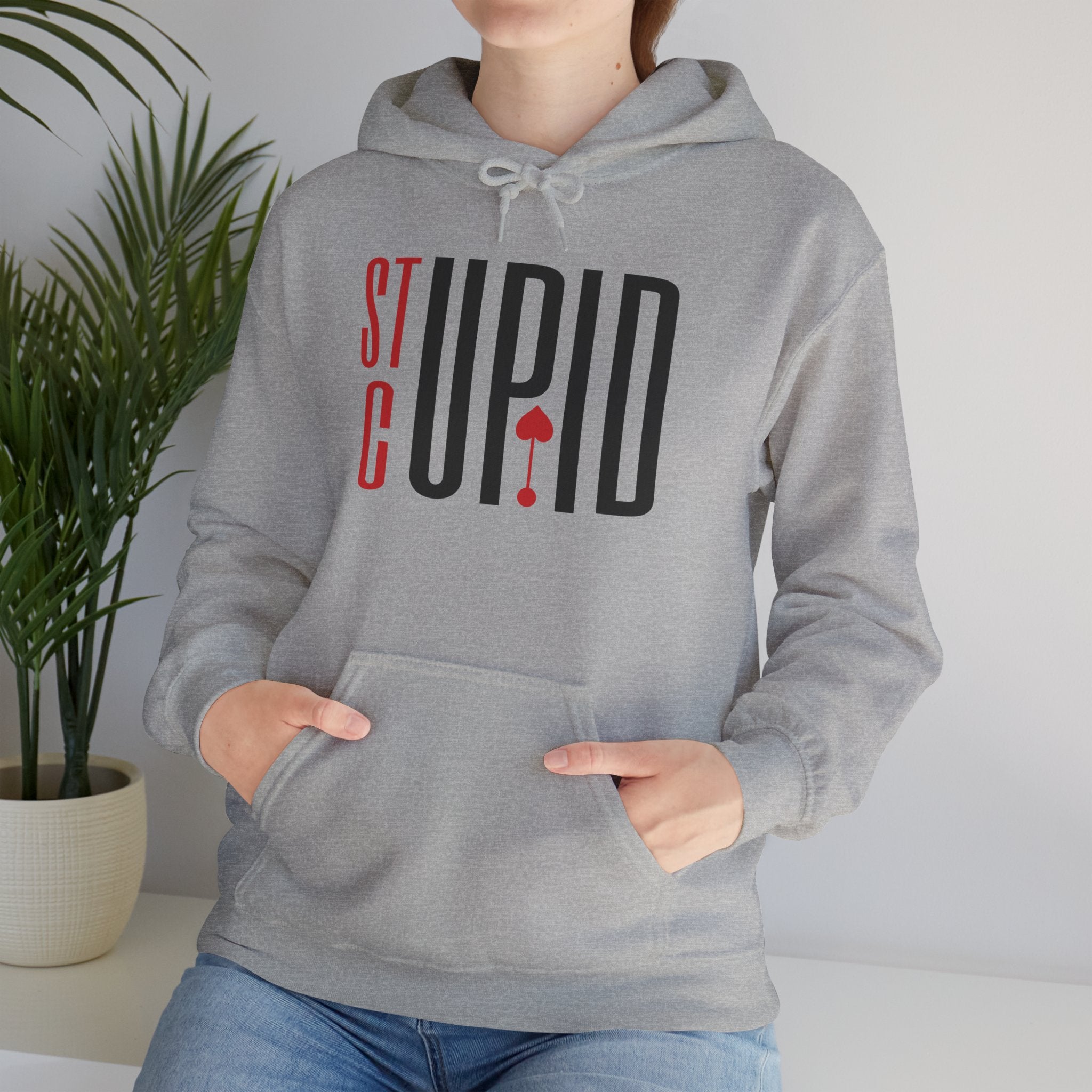 St Cupid Graphic Hoodie — Playful Heart Ace Design