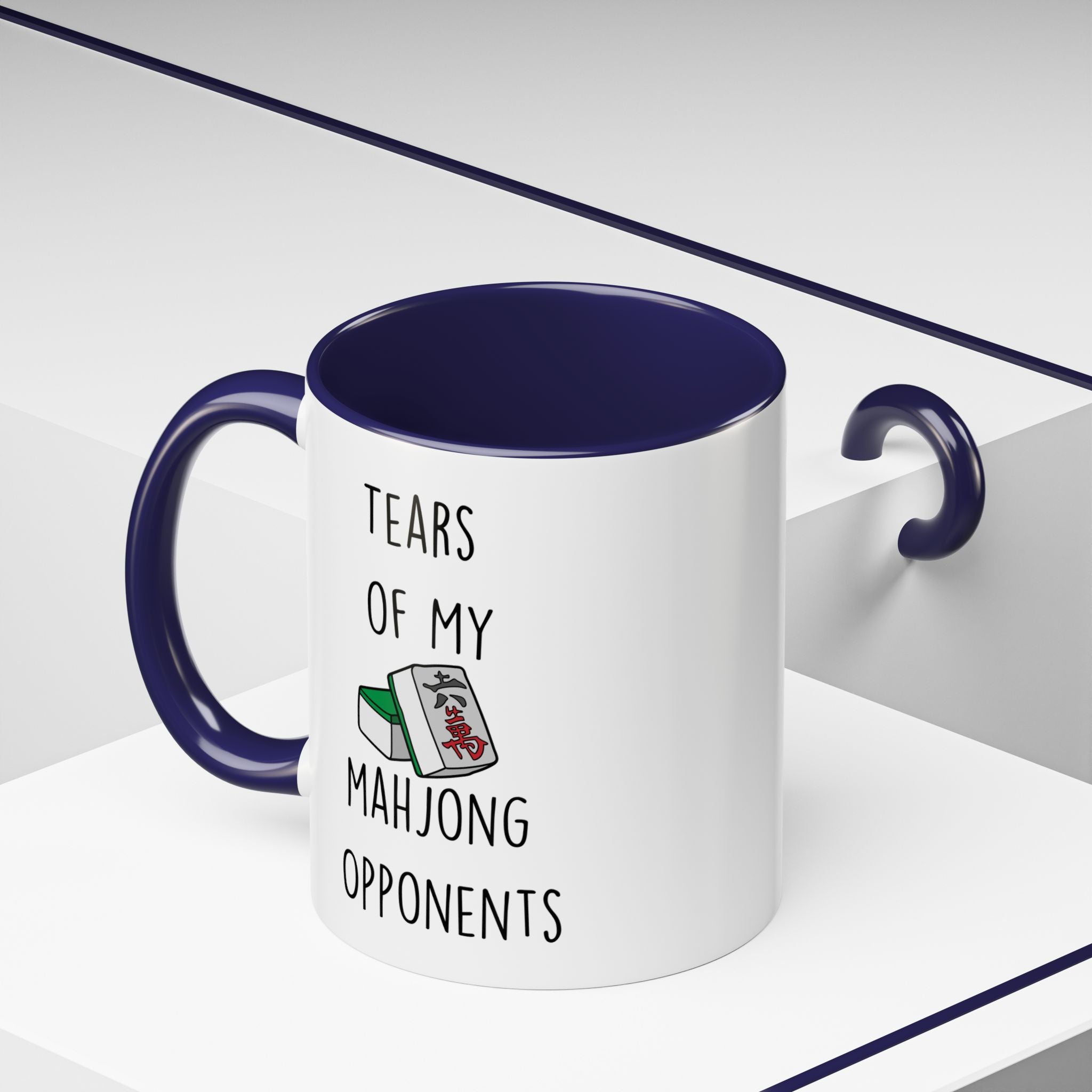 Funny Coffee Mug, Personalized Mug, Tears Of My Mahjong Opponents, Accent Cup (11, 15oz), Sarcastic Mug,  Tea Coffee Cup, Gift Under 20