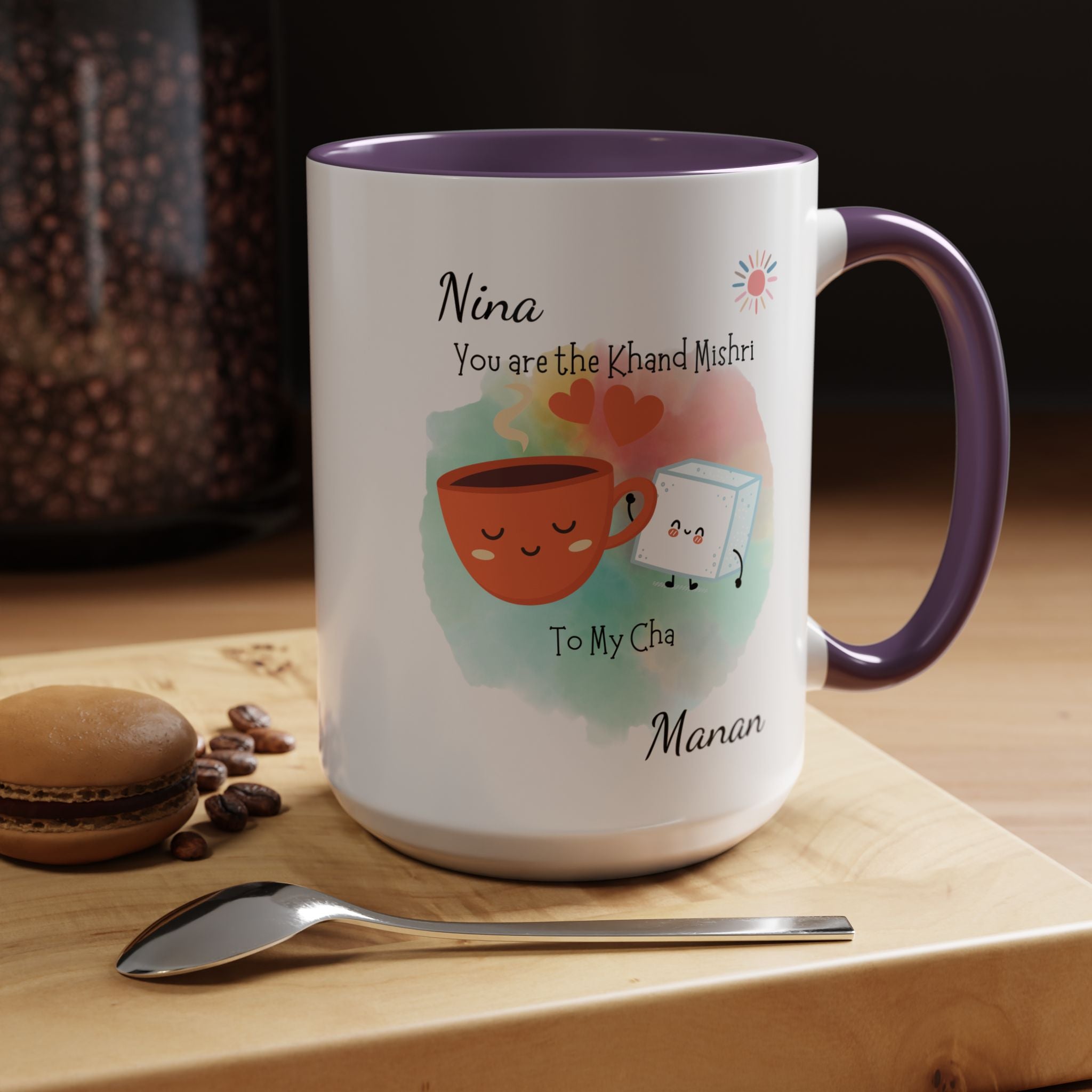 Funny Coffee Mug, Personalized Mug, You Are Khand Mishri To My Cha Cup 11/15oz, Anniversary, Wedding, Valentines, Romantic Gift Him her