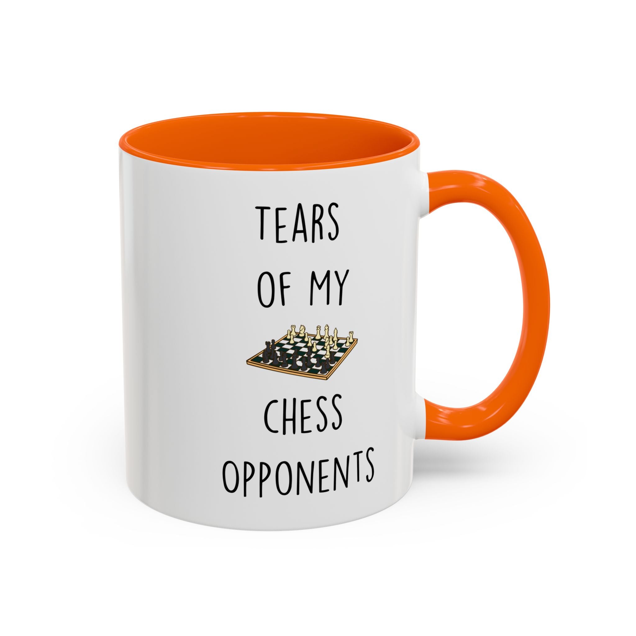 Funny Coffee Mug, Personalized Mug, Tears Of My Chess Opponents, Accent Cup (11, 15oz), Sarcastic Mug,  Tea Coffee Cup, Gift Under 20