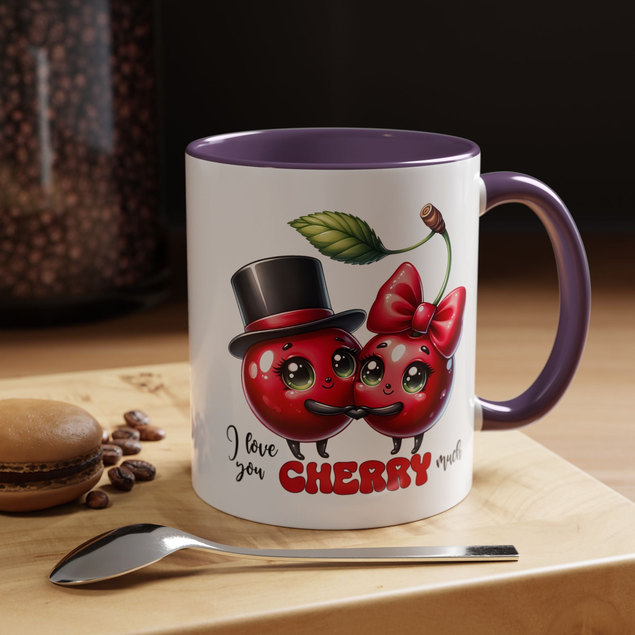 Personalized Cherry Couple Mug - I Love You Cherry Much