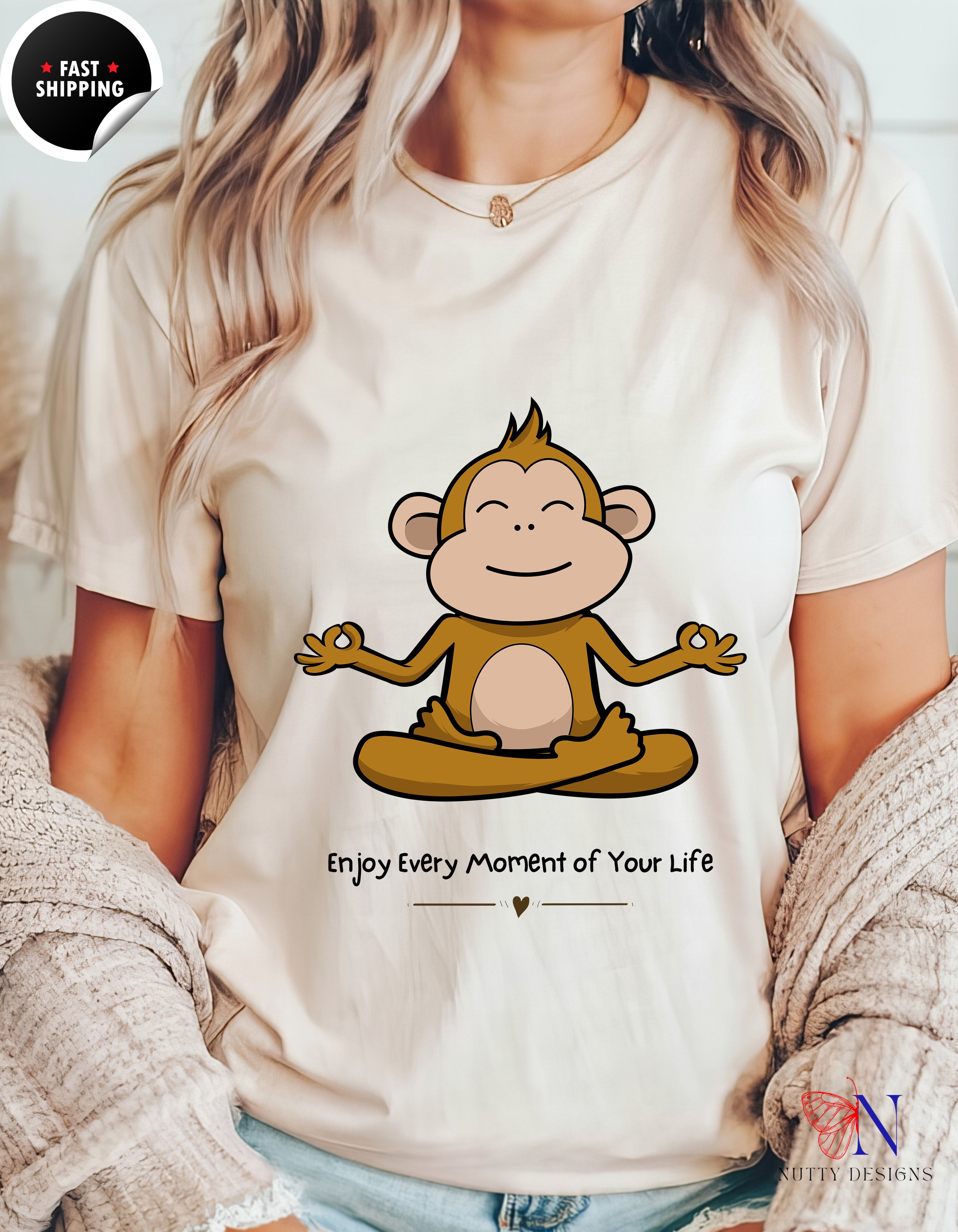 Enjoy Every Moment Of Your Life , Motivational T-Shirt Lifestyle Mockup | Nutty Designs