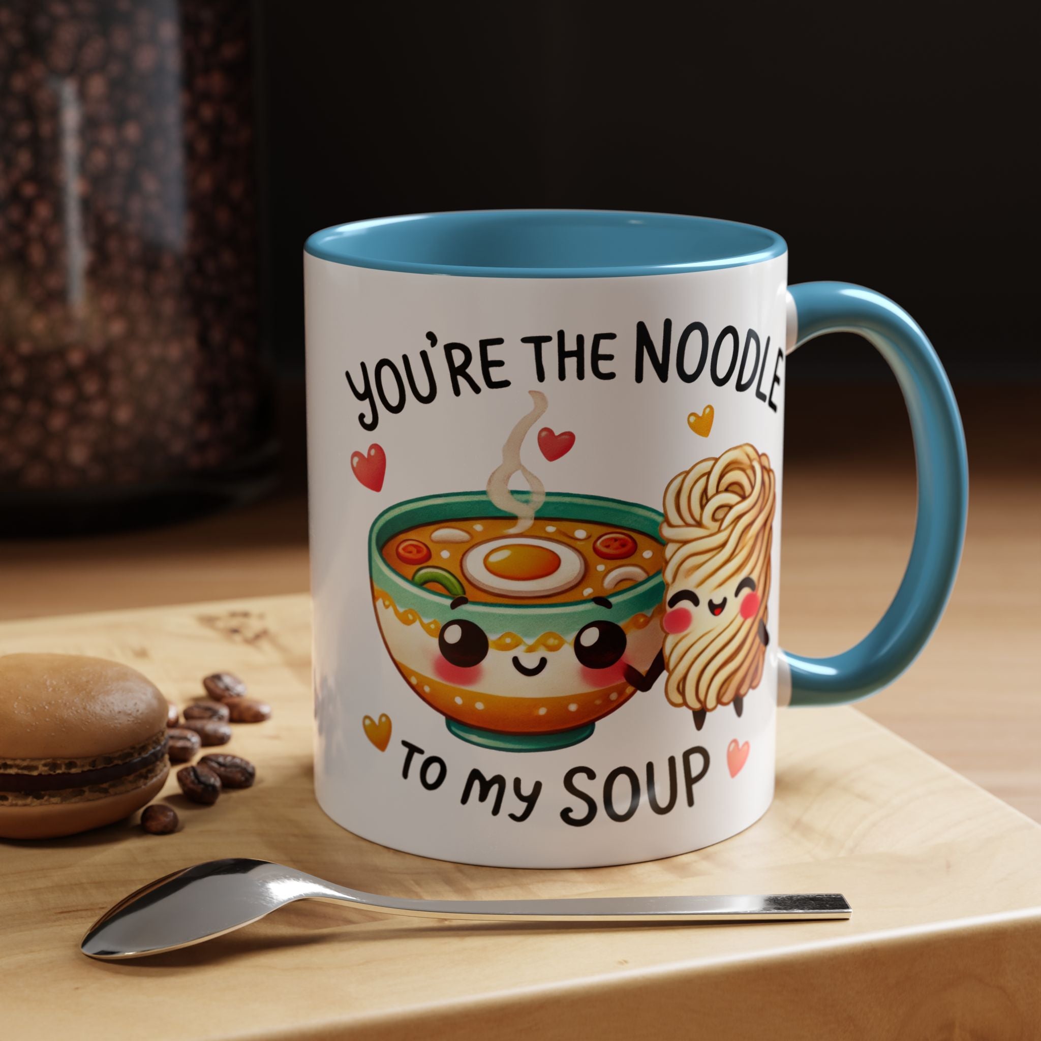 You Are The Noodle To My Soup Personalized Romantic Mug Accent Cup 11/15oz, Anniversary Wedding Valentines Custom Gift Him her Spouse BF GF