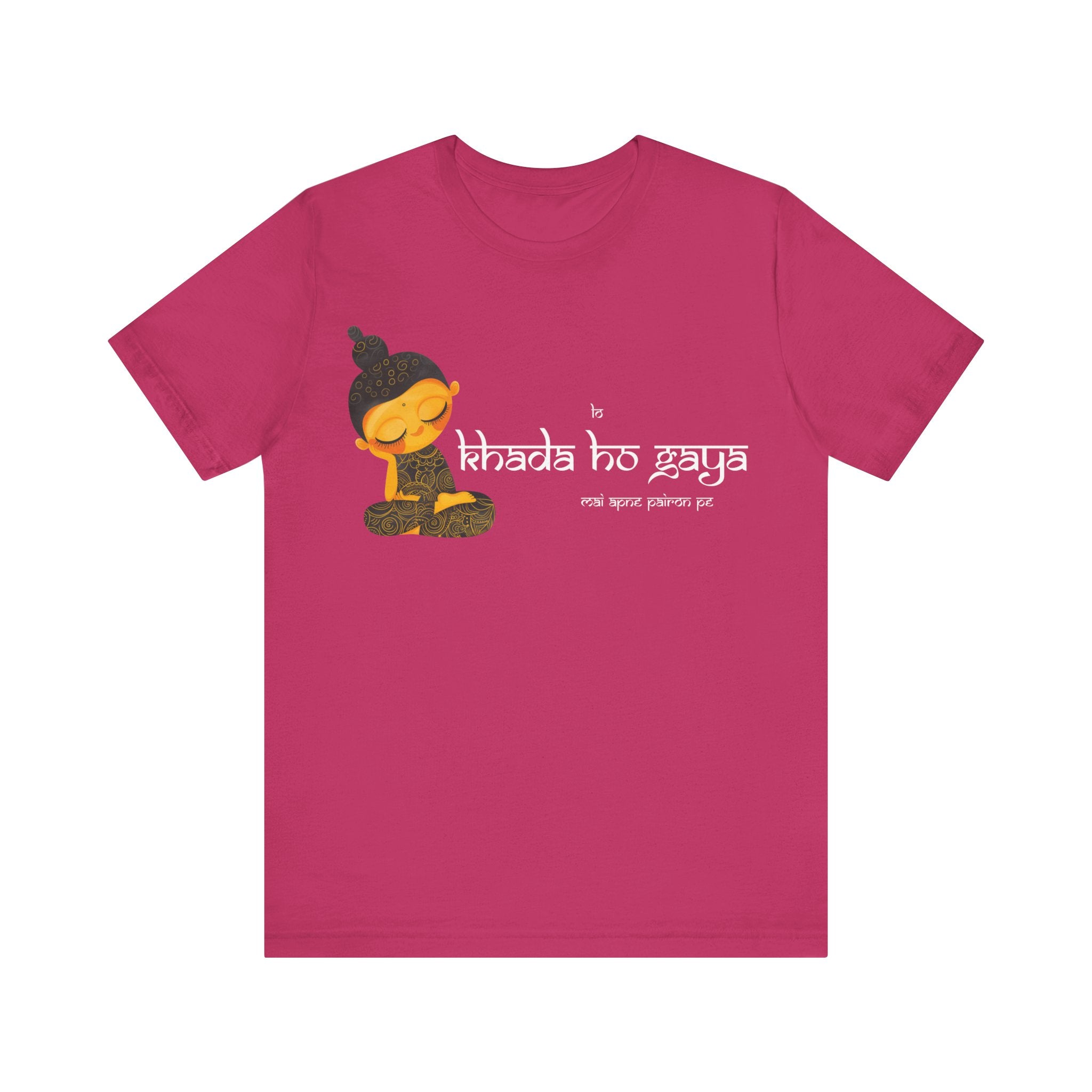 Lo Khada Ho Gaya Mei Apne Pairon Pe Desi Funny Tshirt/Tshirt Unisex Jersey  Tee