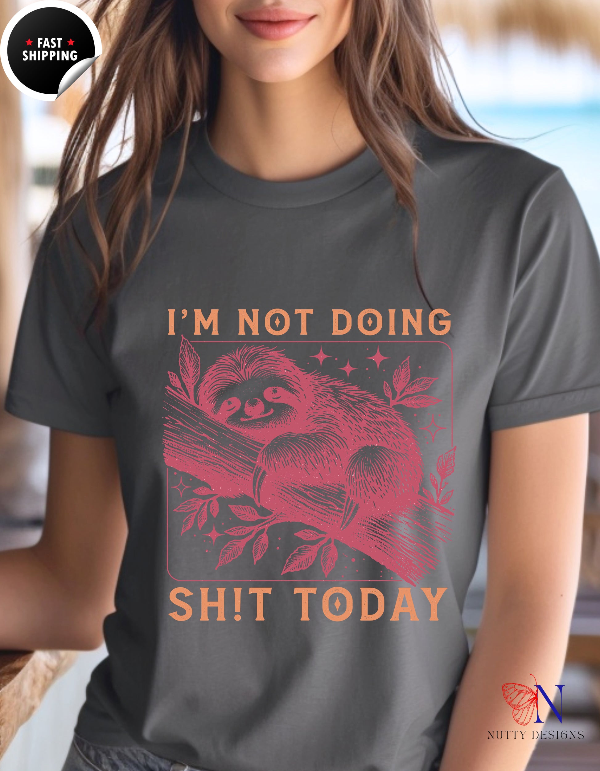 sloth , I am Not Doing Shit Today, Under 20 Mug Product Photo | Nutty Designs