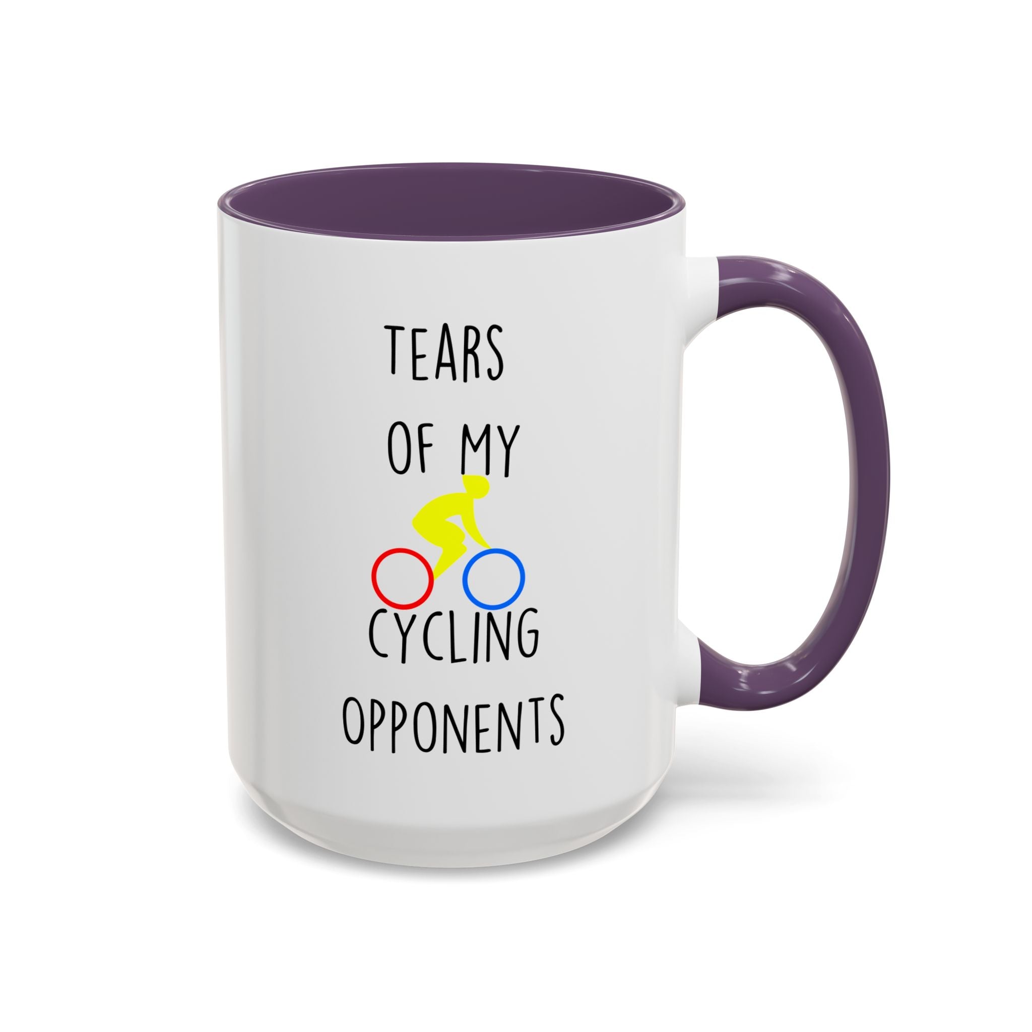 Funny Coffee Mug, Personalized Mug, Tears Of My Cycling Opponents, Accent Cup (11, 15oz), Sarcastic Mug,  Tea Coffee Cup, Gift Under 20