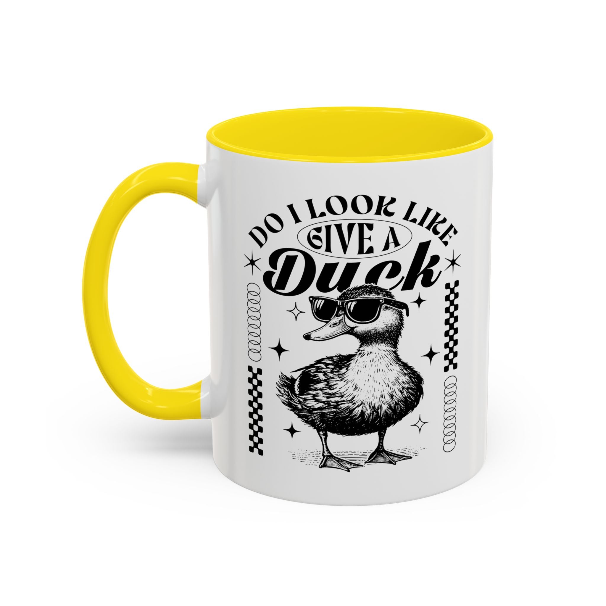 Funny Coffee Mug, Personalized Mug, Cute Do I Look Like I Give A Duck, Accent Cup (11, 15oz), Gift Under 20, White Elephant Animal Lover Cup