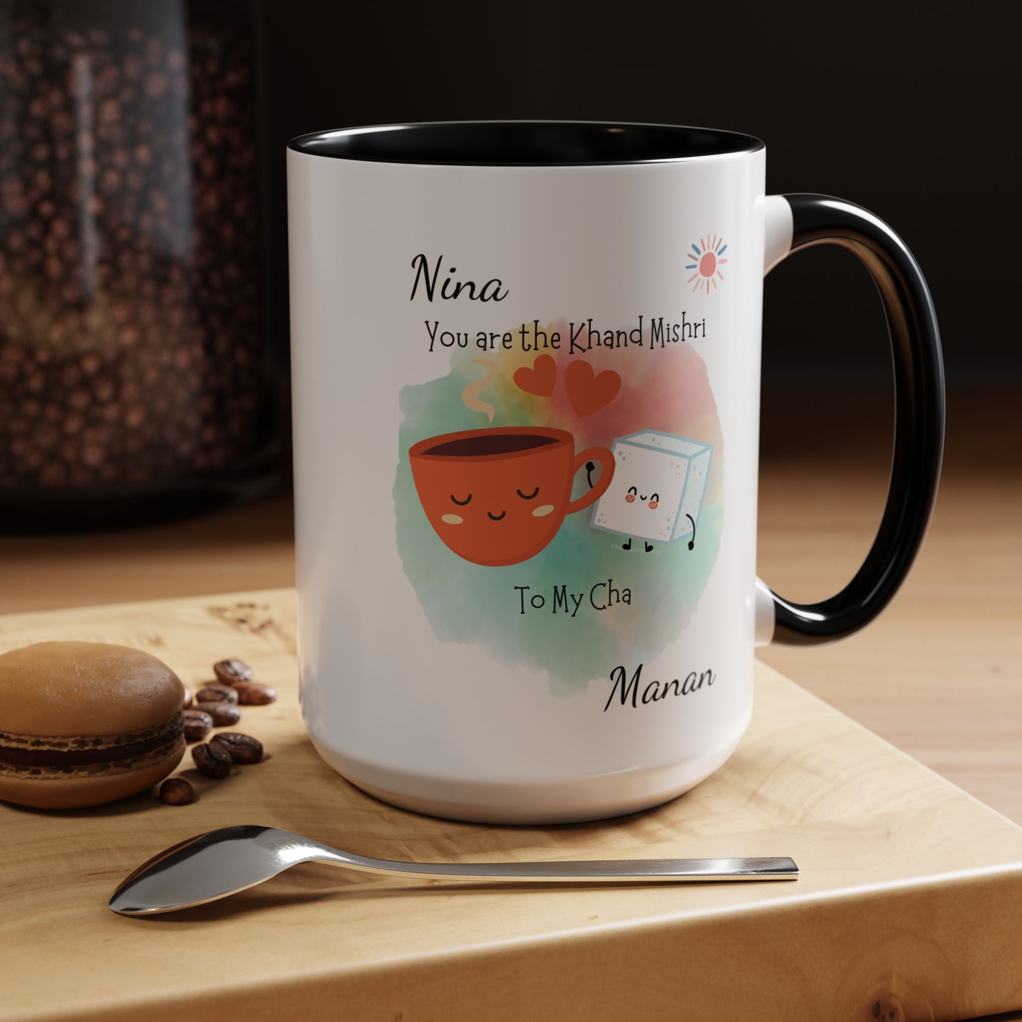 Funny Coffee Mug, Personalized Mug, You Are Khand Mishri To My Cha Cup 11/15oz, Anniversary, Wedding, Valentines, Romantic Gift Him her