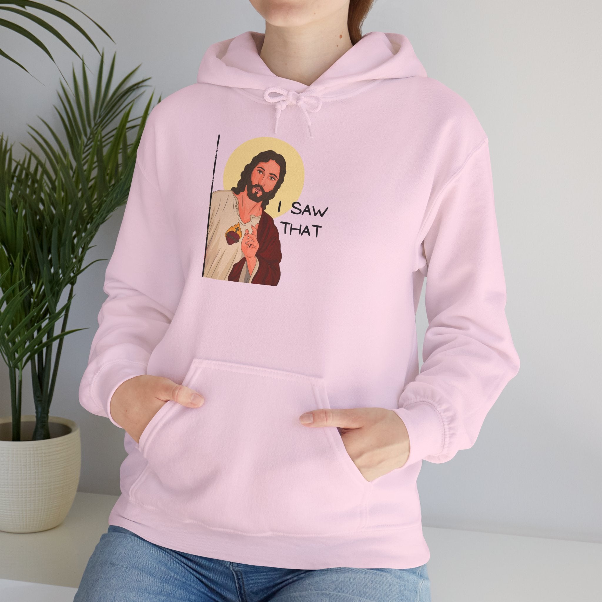 Jesus "I Saw That" Hoodie - Funny Religious Graphic Sweatshirt