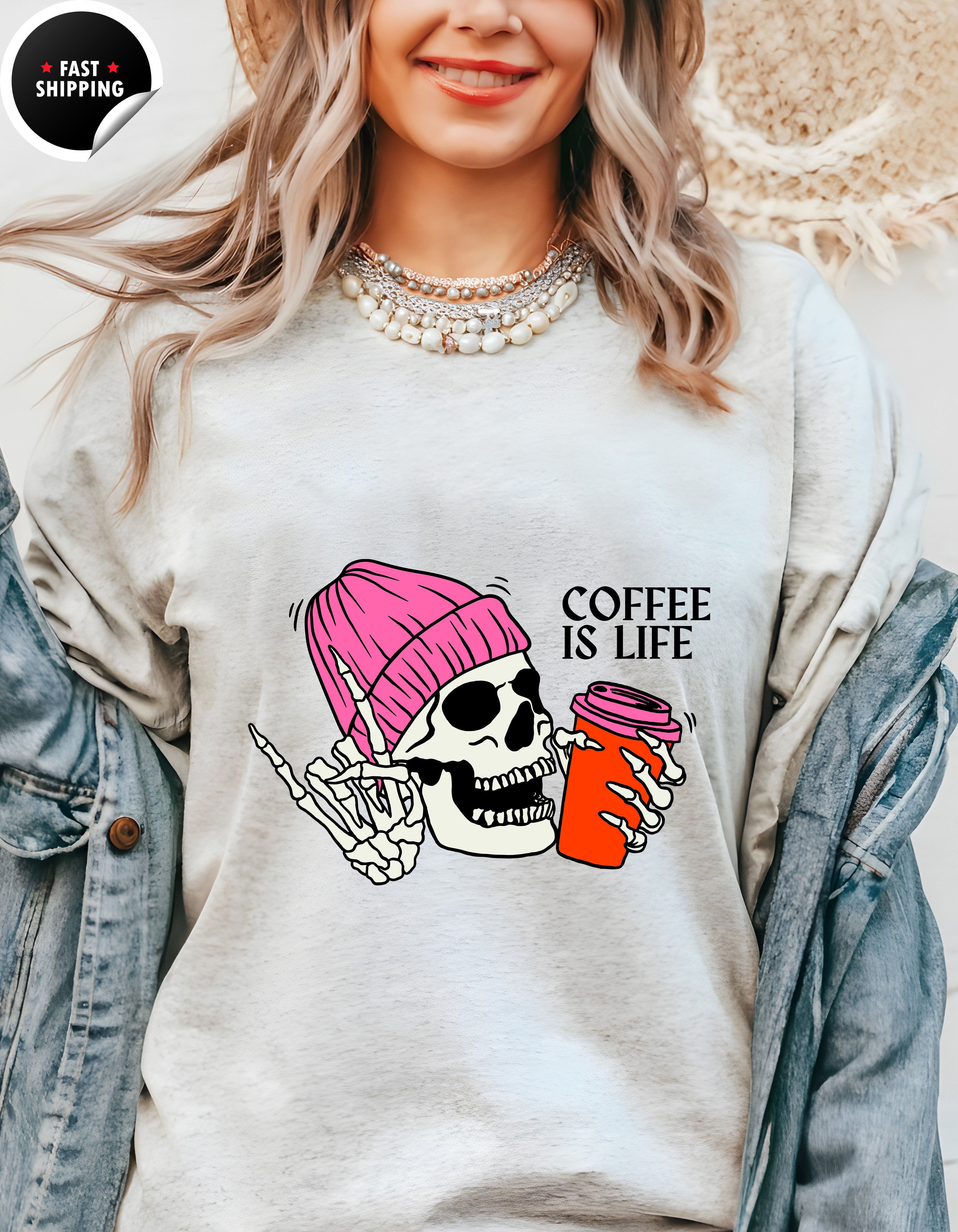 Coffee Is Life T-Shirt Product Photo | Nutty Designs