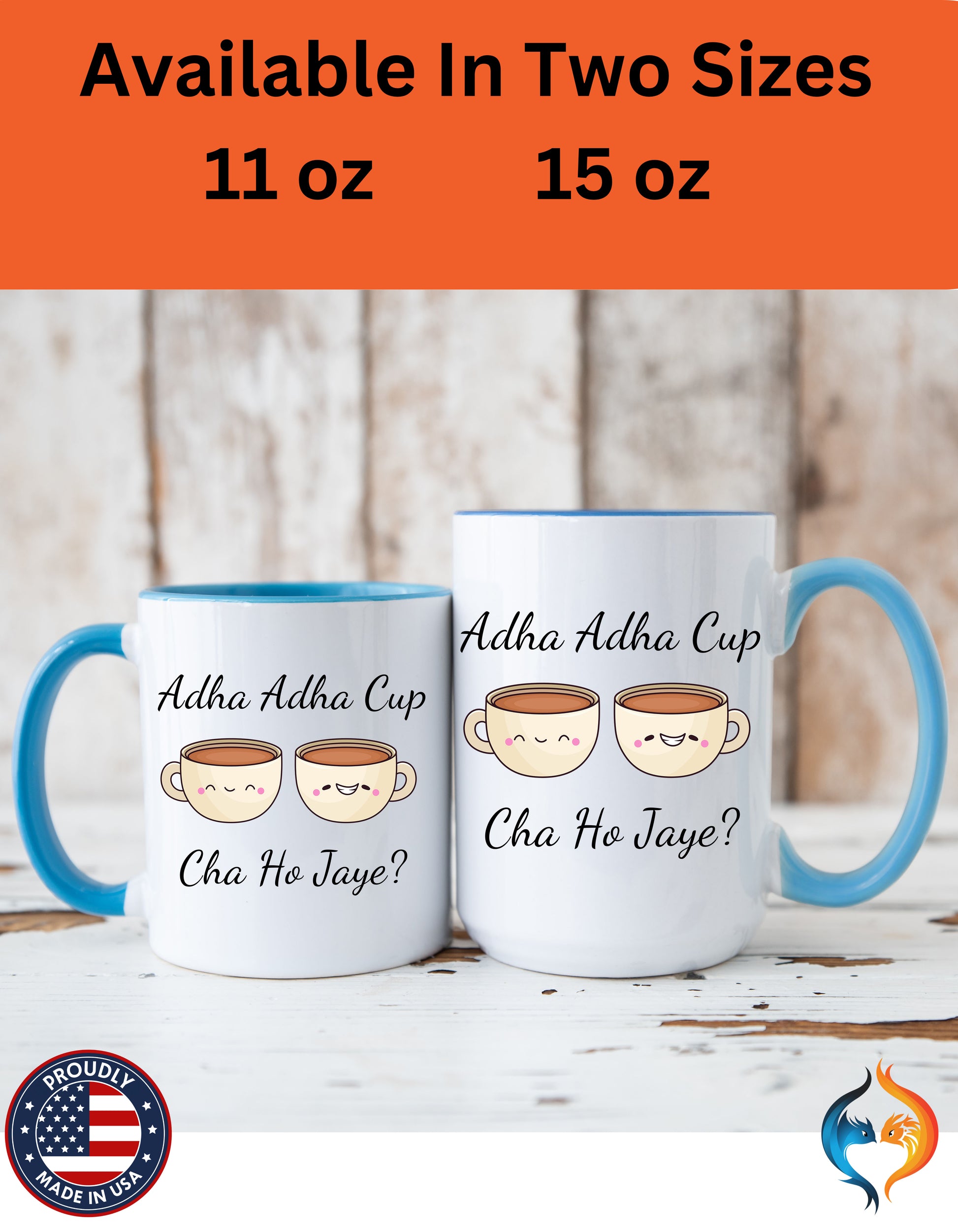 Adha Adha Cup Cha Ho Jaye Yellow accent mug product image
