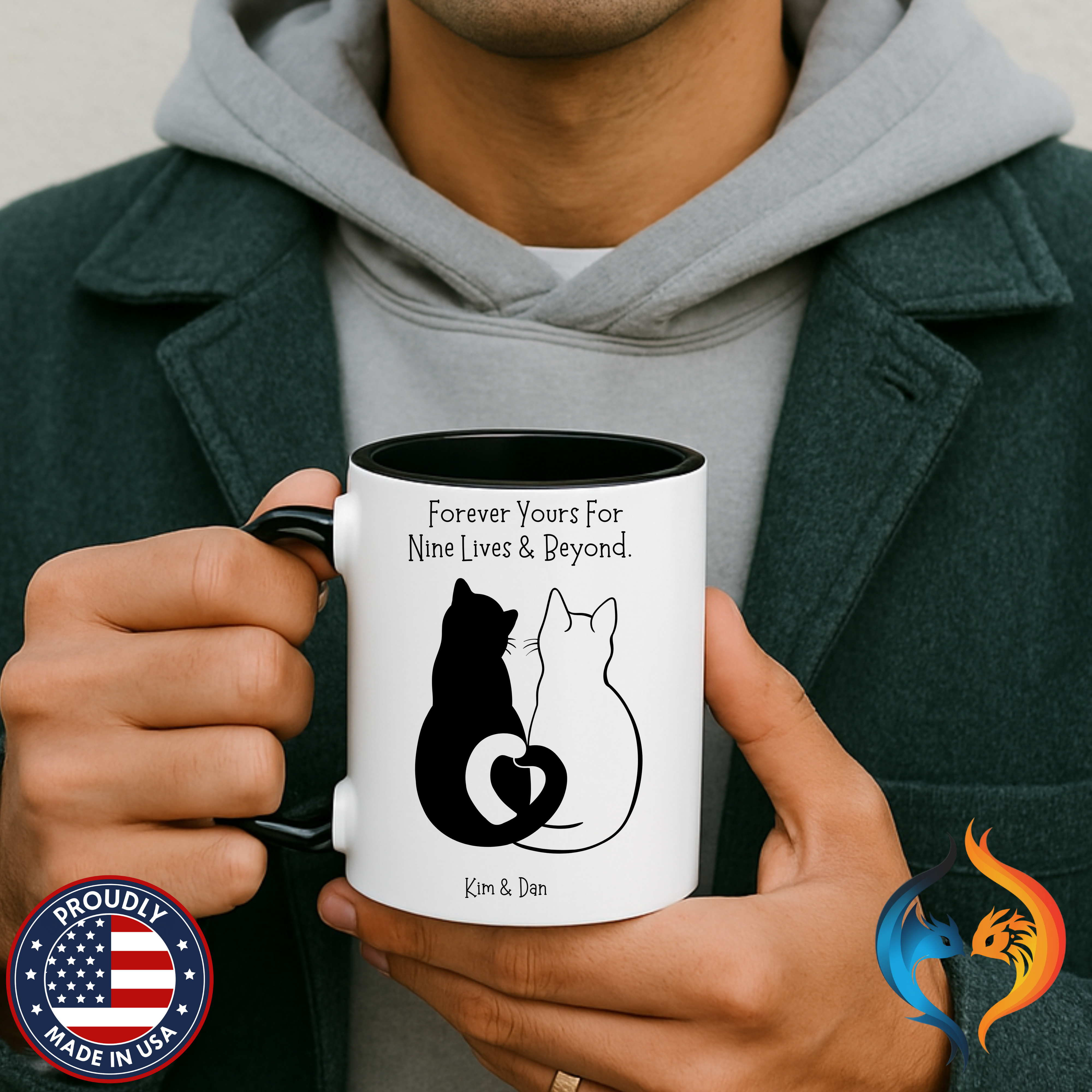 Forever Yours For Nine Lives And Beyond Romantic Mug Product Photo | Nutty Designs