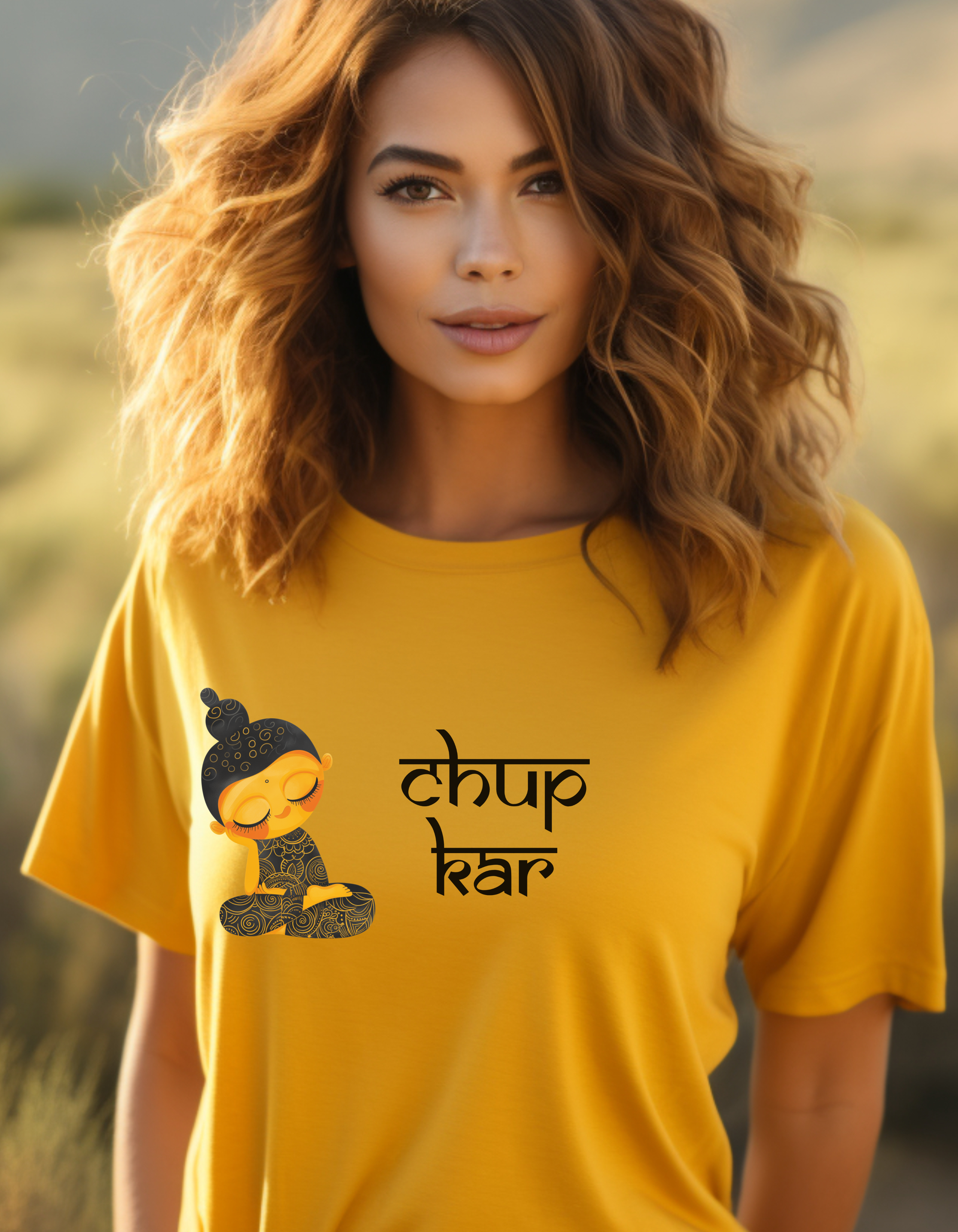 Chup Kar T-Shirt Lifestyle Mockup | Nutty Designs