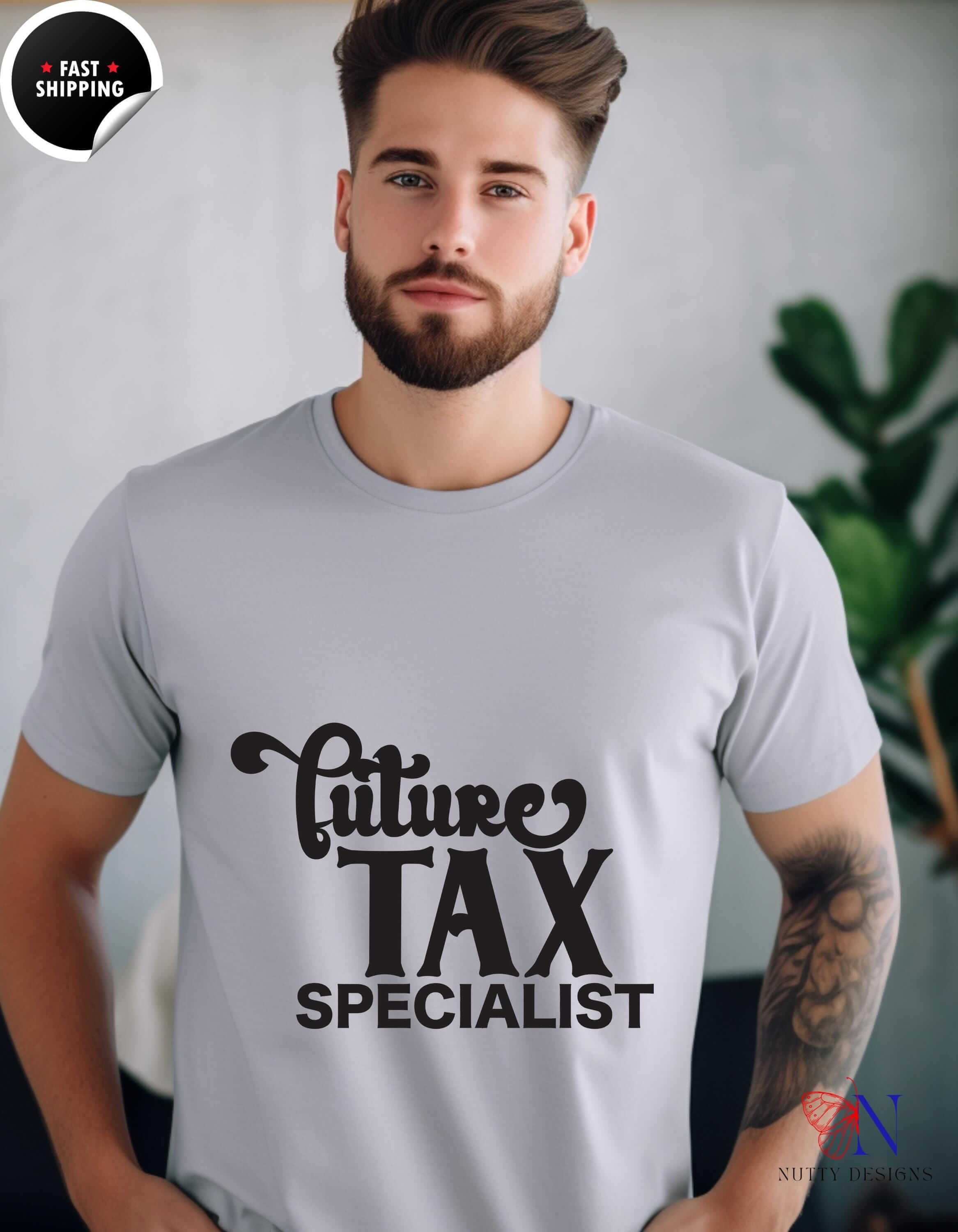 Funny Accountant Tee, Future Tax Specialist T-Shirt | CPA Shirt for Accountants and Tax Professionals, White elephant gift, gift under 20