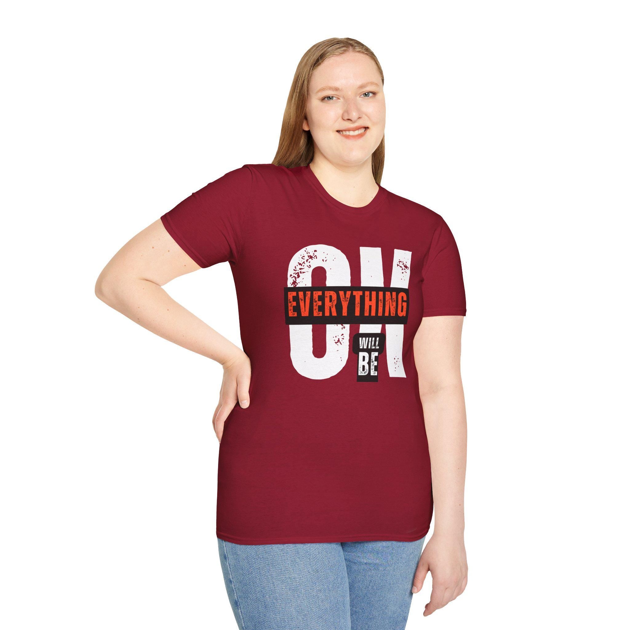 Everything Will Be Ok Positivity T-Shirt | Inspirational Tee for Optimism & Comfort | Cute Casual Gift Idea